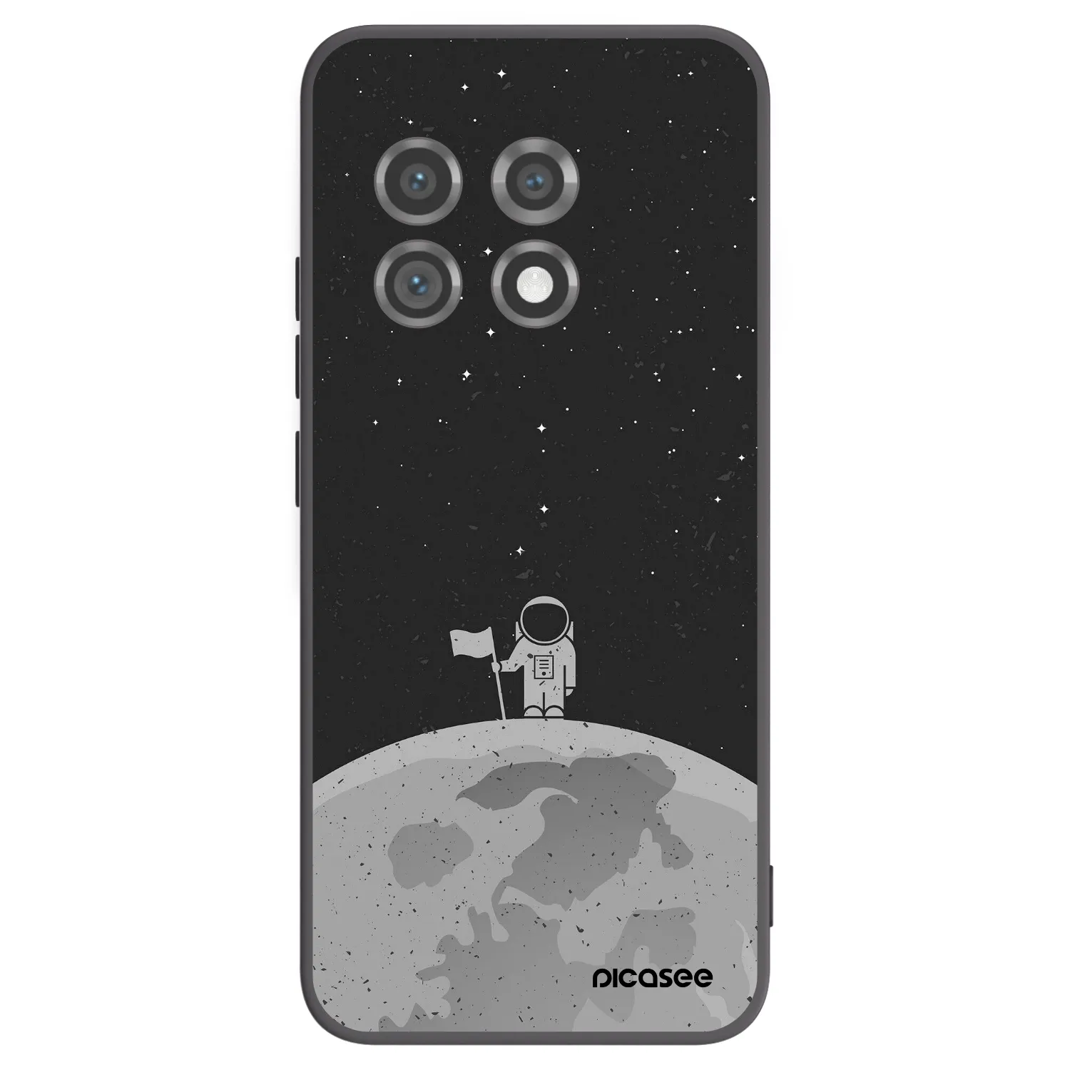 Picasee crna silikonska maskica za OnePlus 11 5G - Astronaut