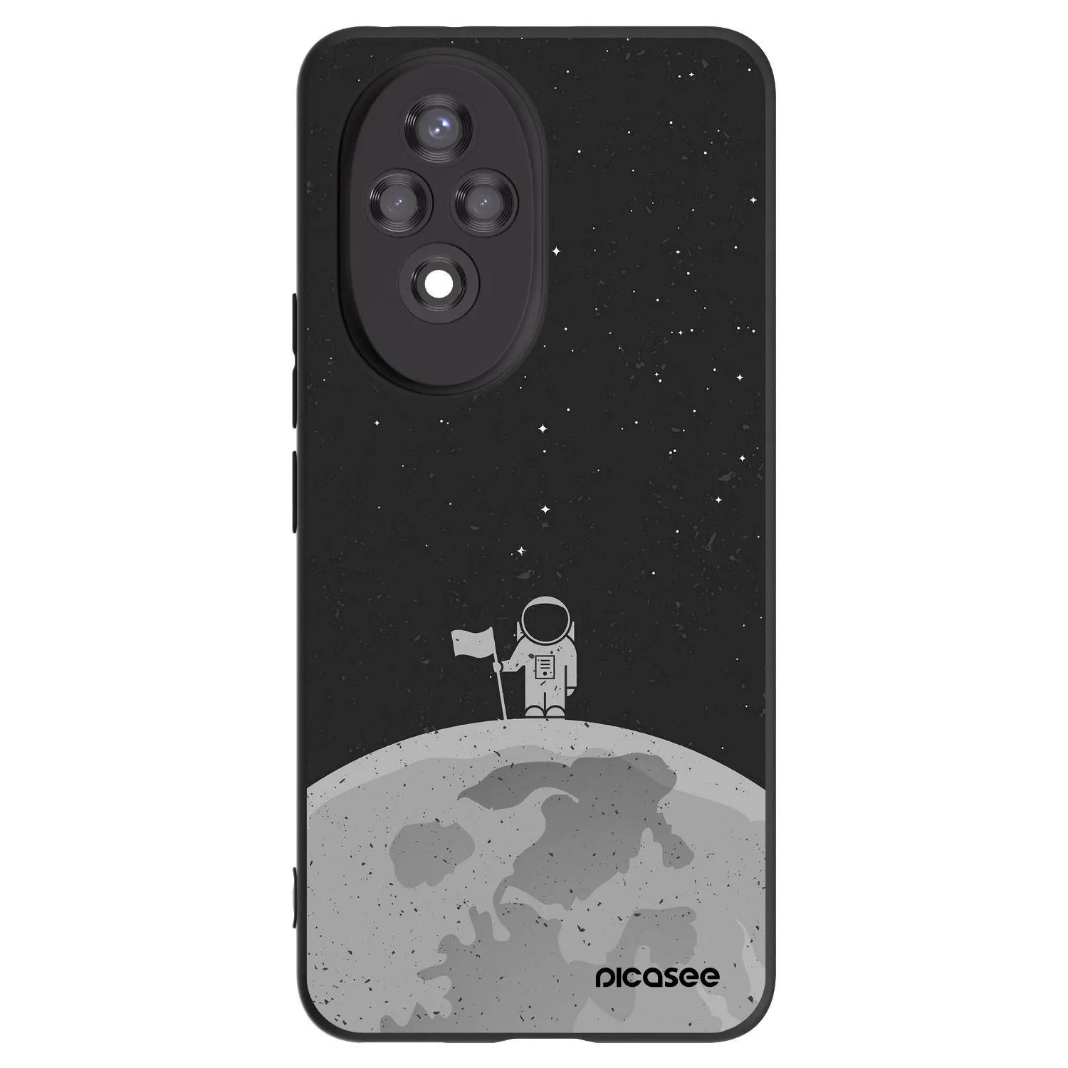 Picasee crna silikonska maskica za Honor 200 Pro 5G - Astronaut