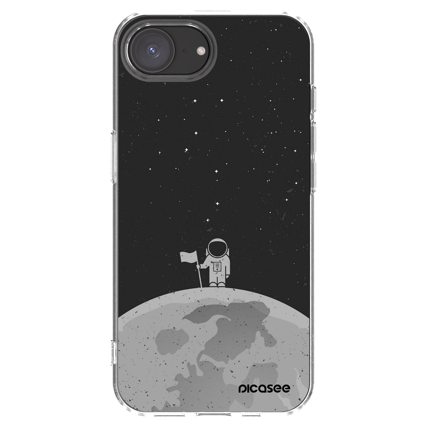 Picasee silikonska prozirna maskica za Apple iPhone 16e - Astronaut
