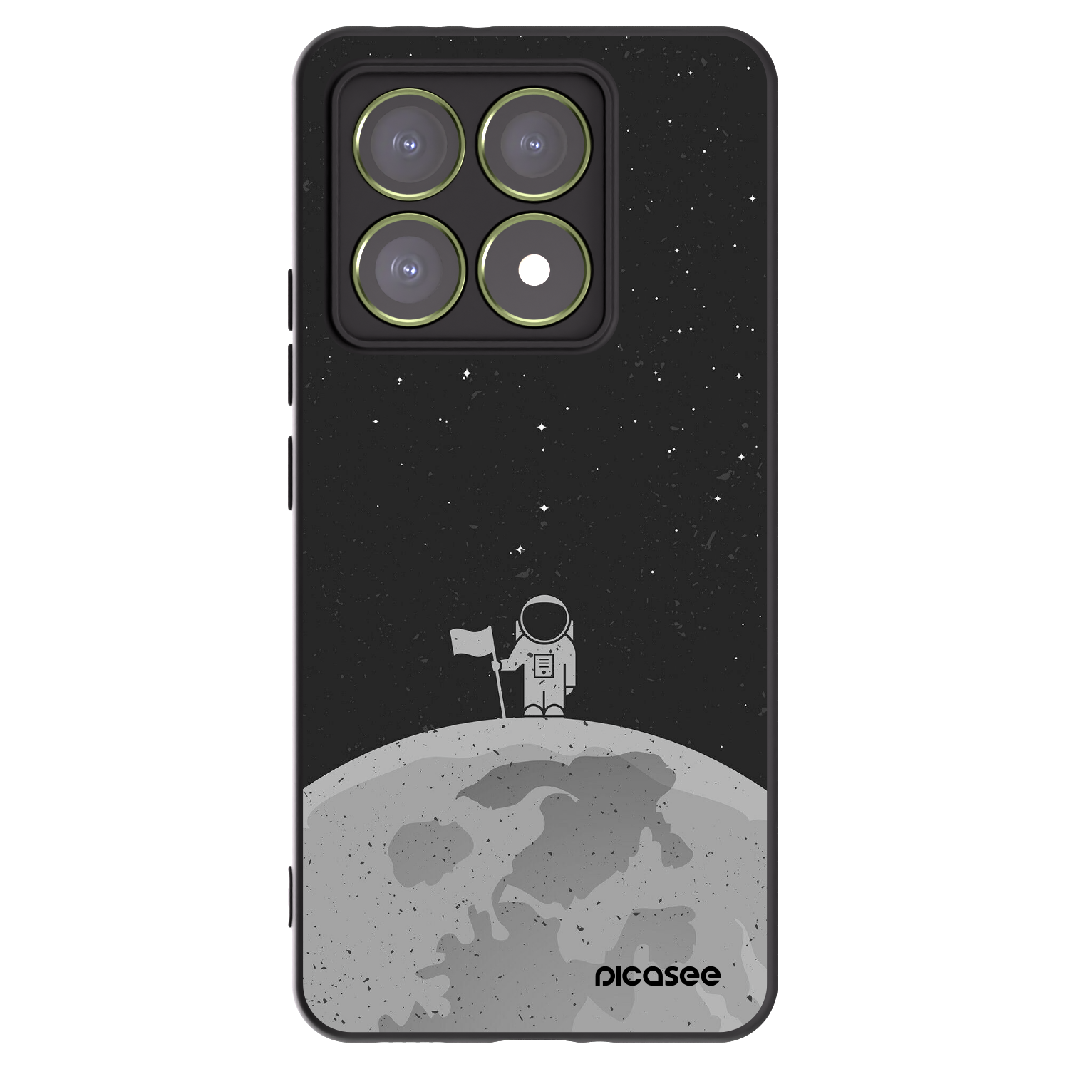 Picasee crna silikonska maskica za Xiaomi 14T - Astronaut