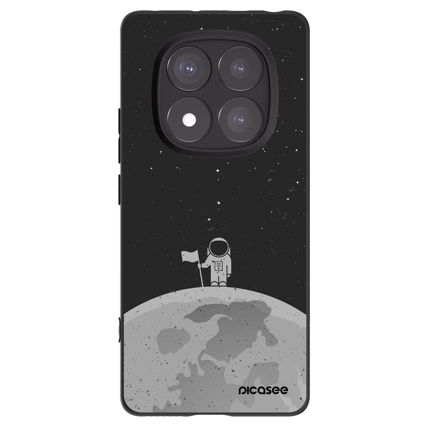 Picasee crna silikonska maskica za Xiaomi Redmi Note 14 Pro 5G - Astronaut