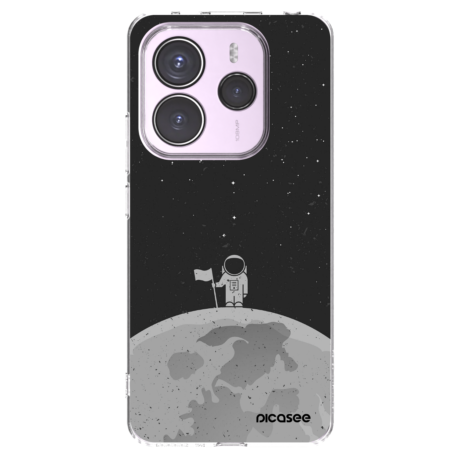 Picasee silikonska prozirna maskica za Xiaomi Redmi Note 14 5G - Astronaut