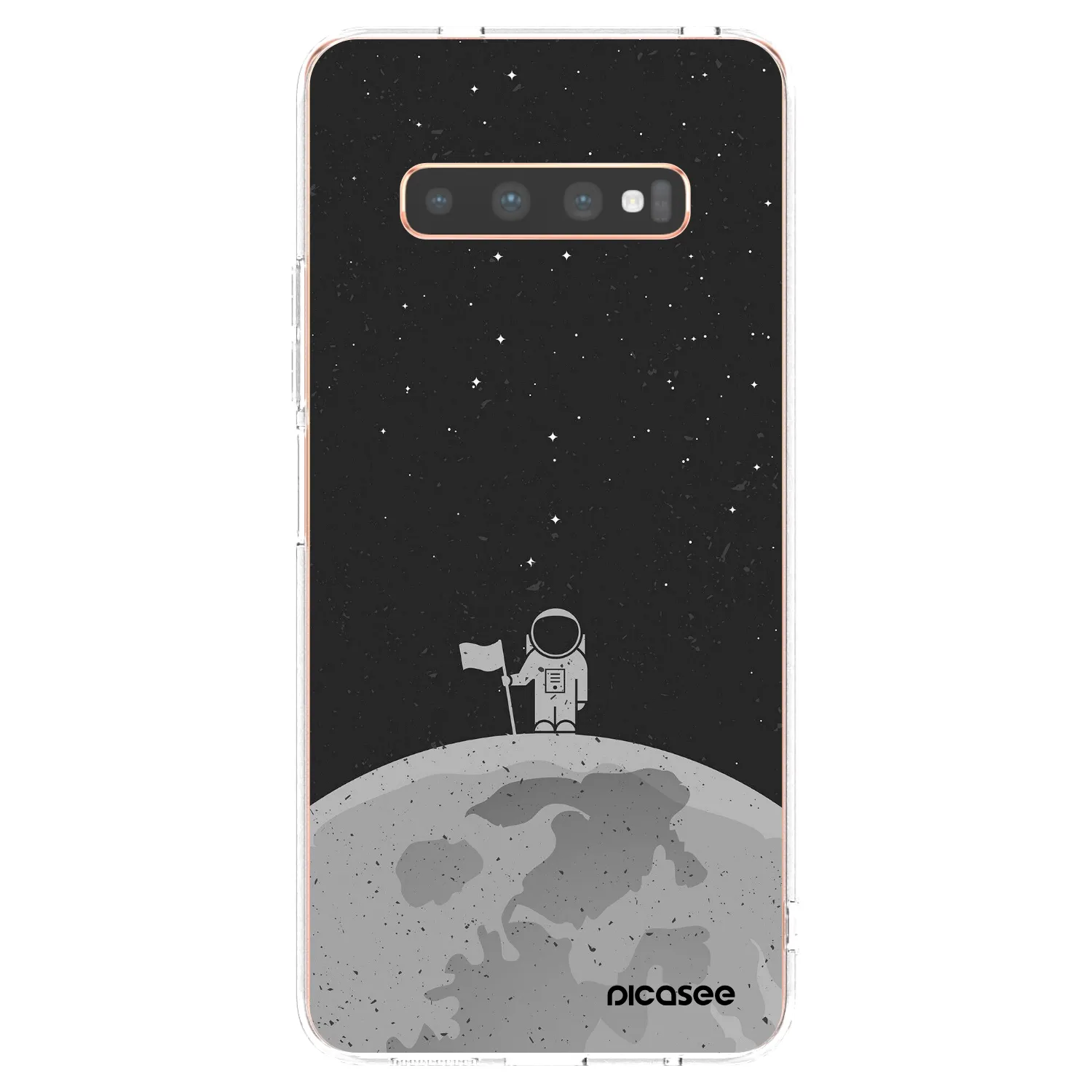 Picasee silikonska prozirna maskica za Samsung Galaxy S10 Plus G975 - Astronaut