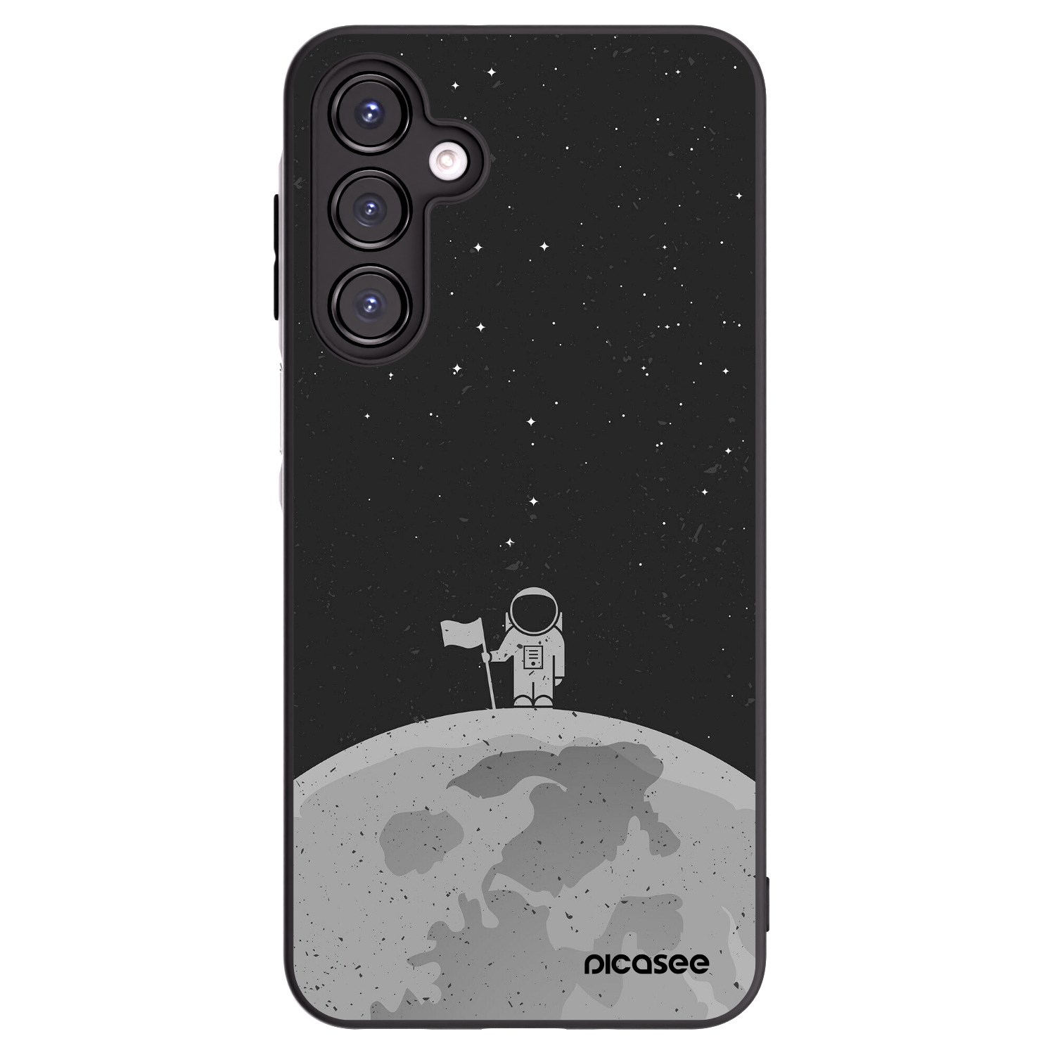 Picasee crna silikonska maskica za Samsung Galaxy A16 5G - Astronaut