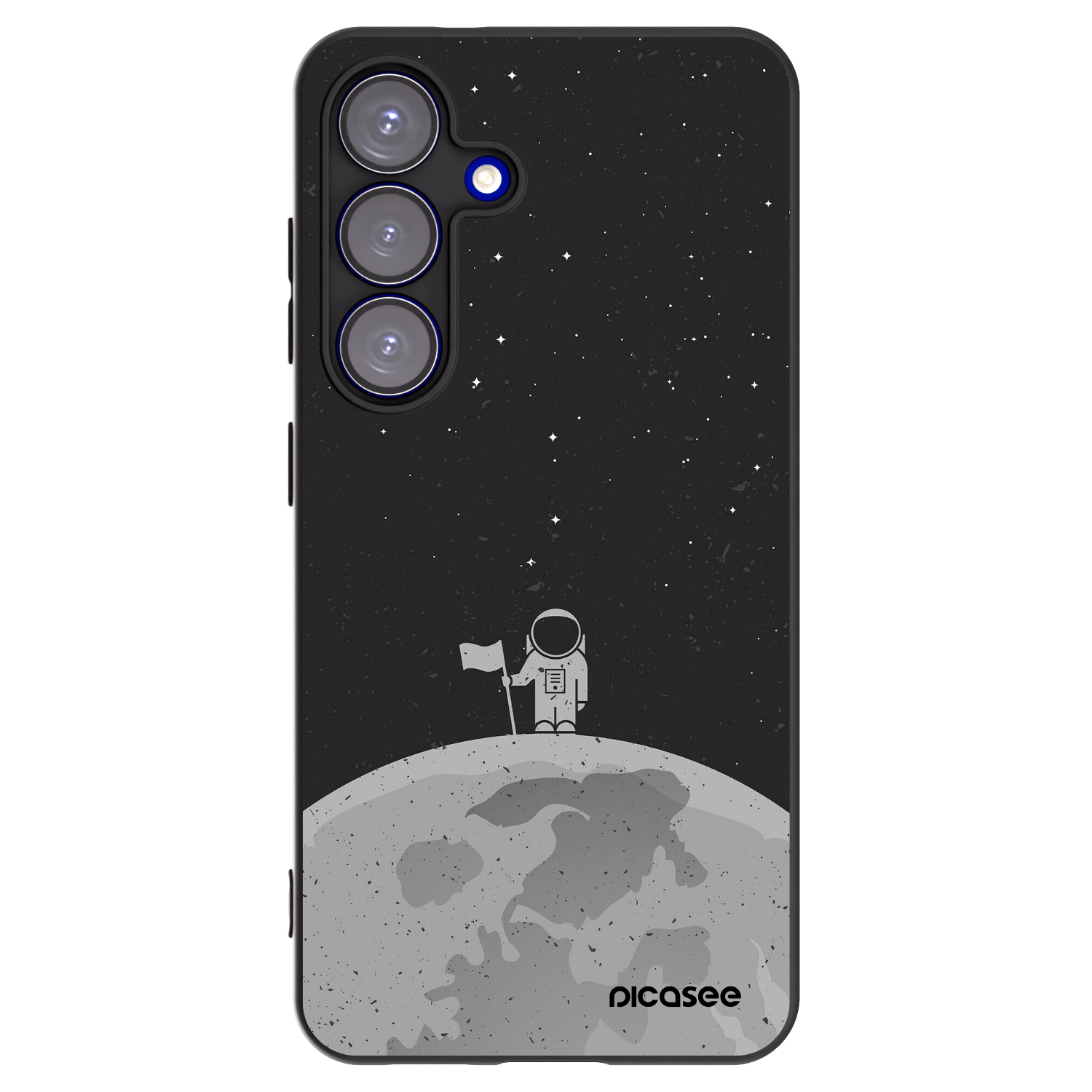 Picasee crna silikonska maskica za Samsung Galaxy S25 5G - Astronaut