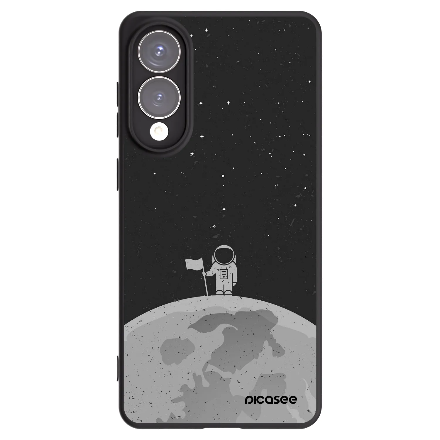 Picasee crna silikonska maskica za Samsung Galaxy S25 Edge 5G - Astronaut