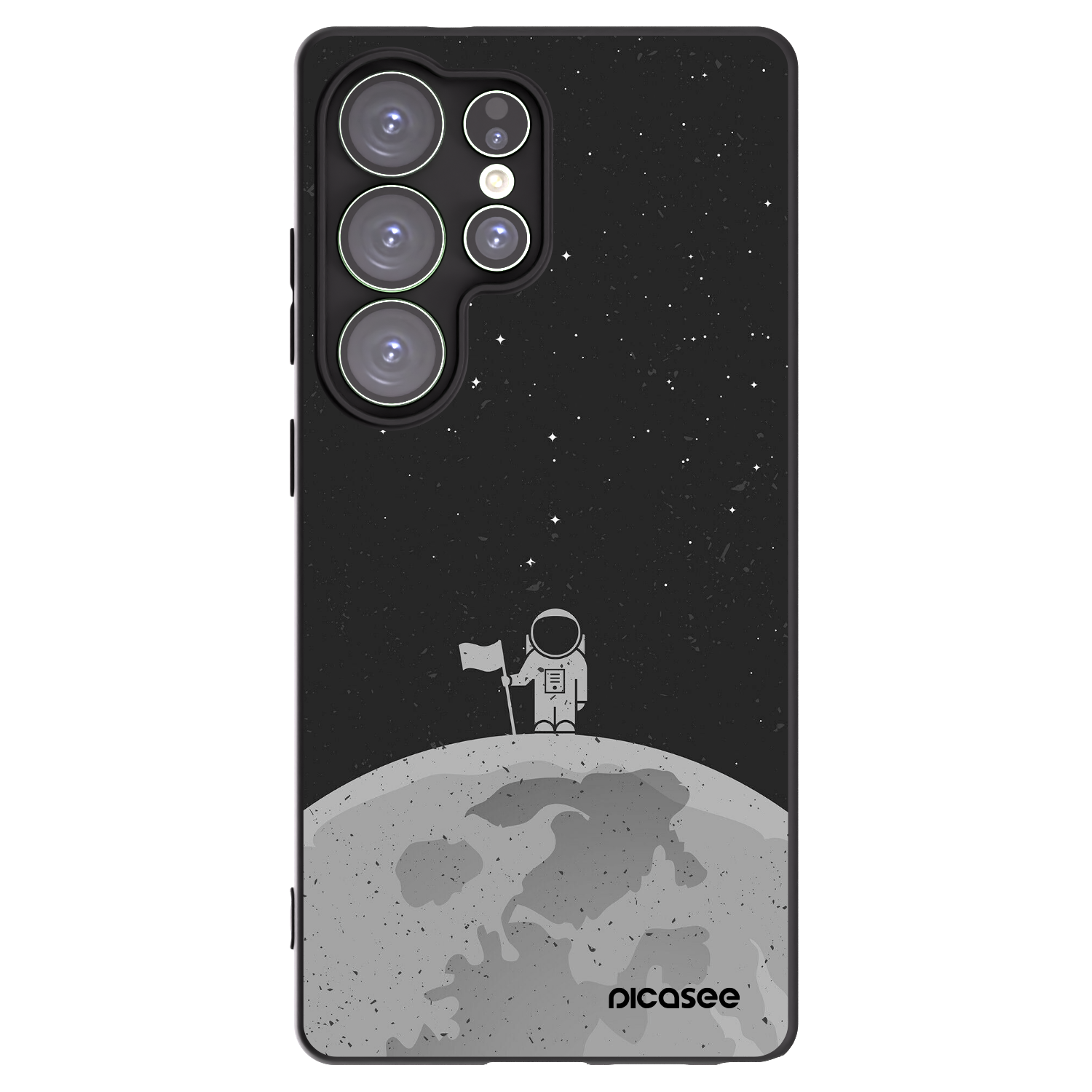 Picasee crna silikonska maskica za Samsung Galaxy S25 Ultra 5G - Astronaut