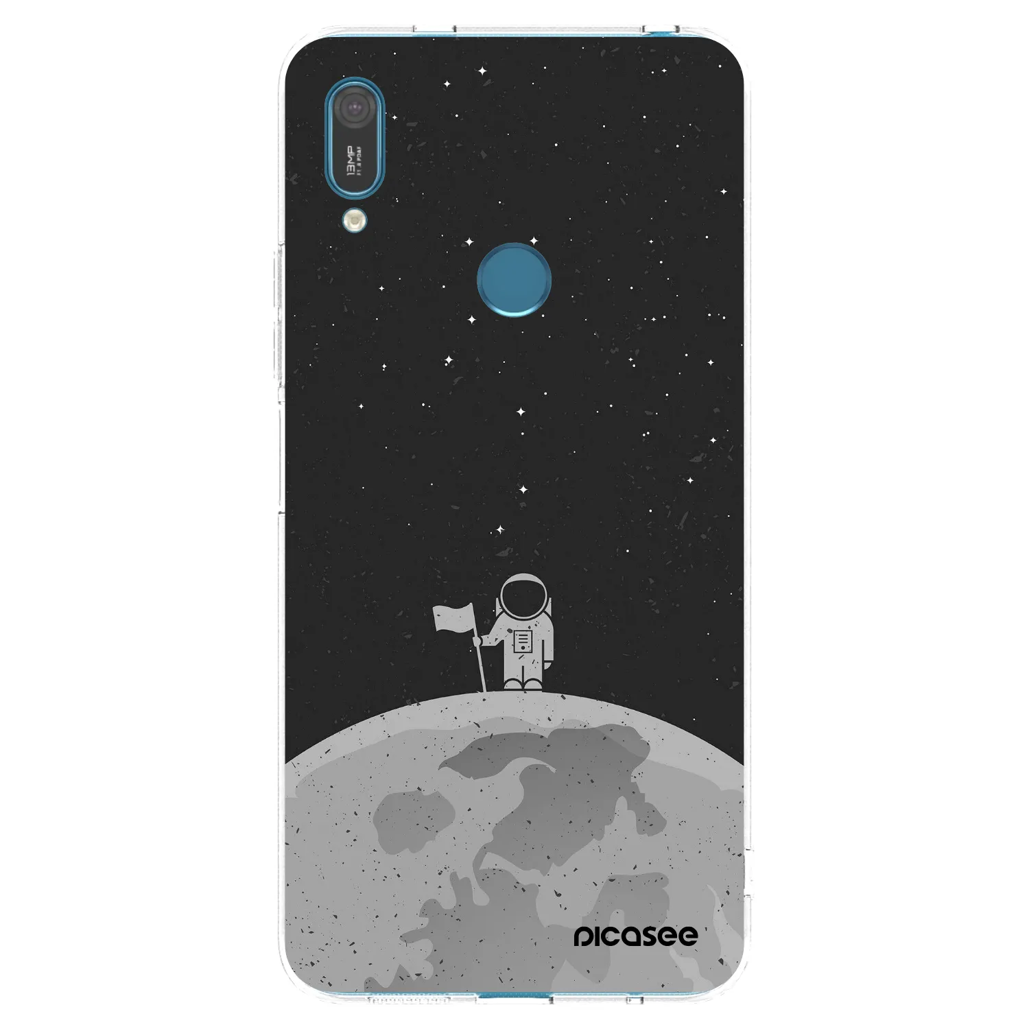Picasee silikonska prozirna maskica za Huawei Y7 2019 - Astronaut