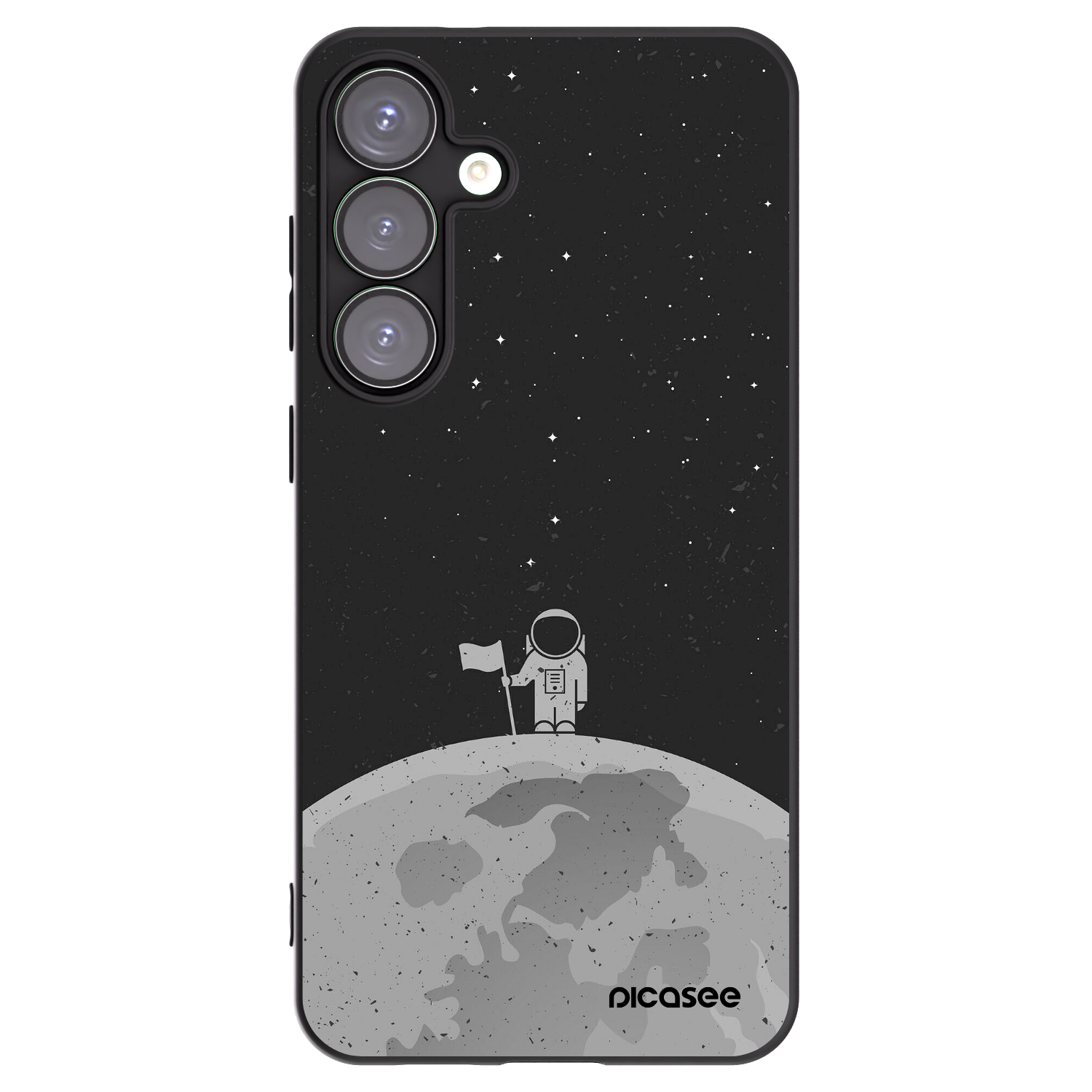Picasee crna silikonska maskica za Samsung Galaxy S25+ 5G - Astronaut