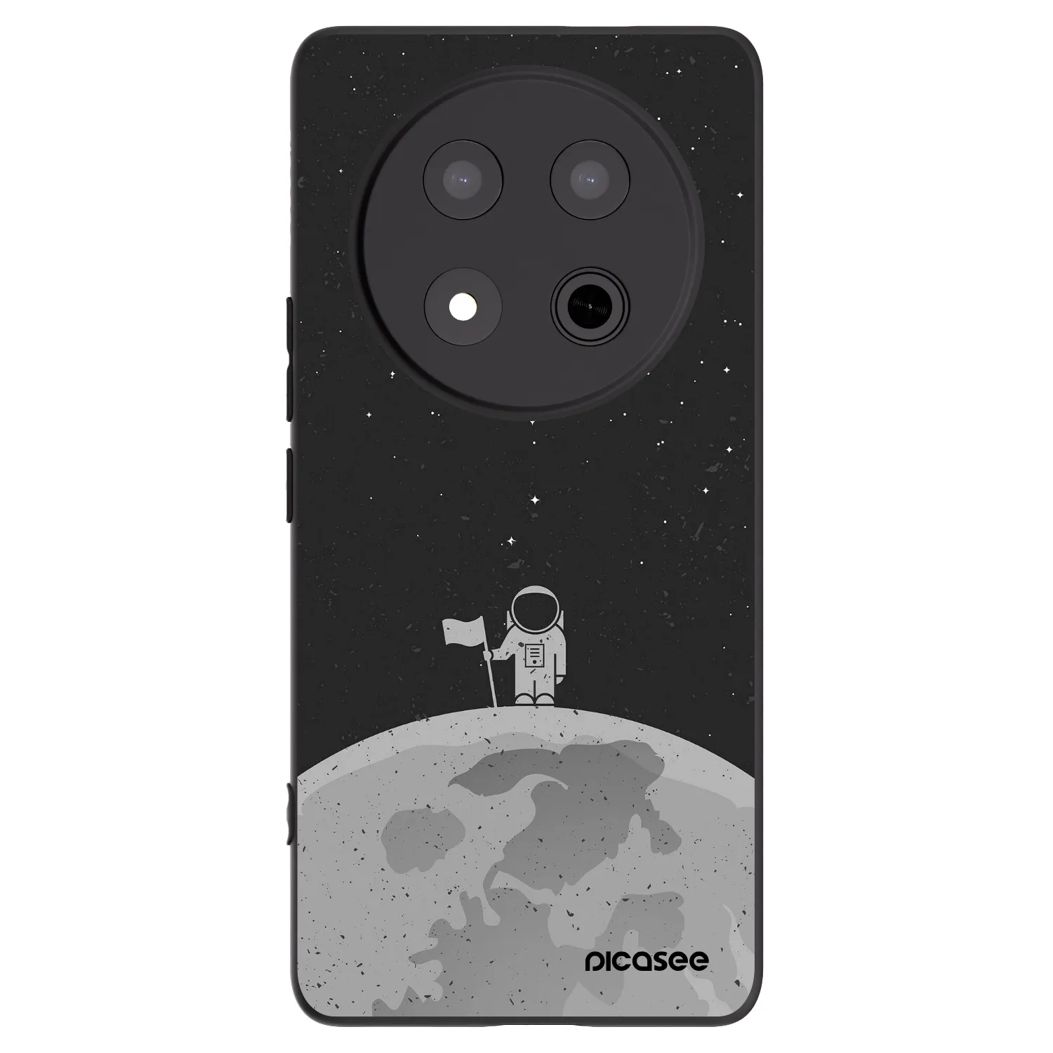 Picasee crna silikonska maskica za Honor Magic7 Lite 5G - Astronaut