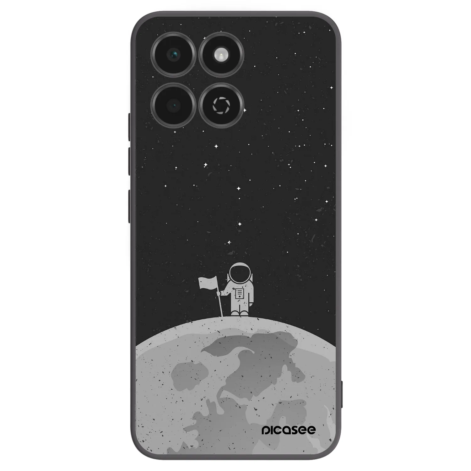 Picasee crna silikonska maskica za Honor 200 Smart 5G - Astronaut