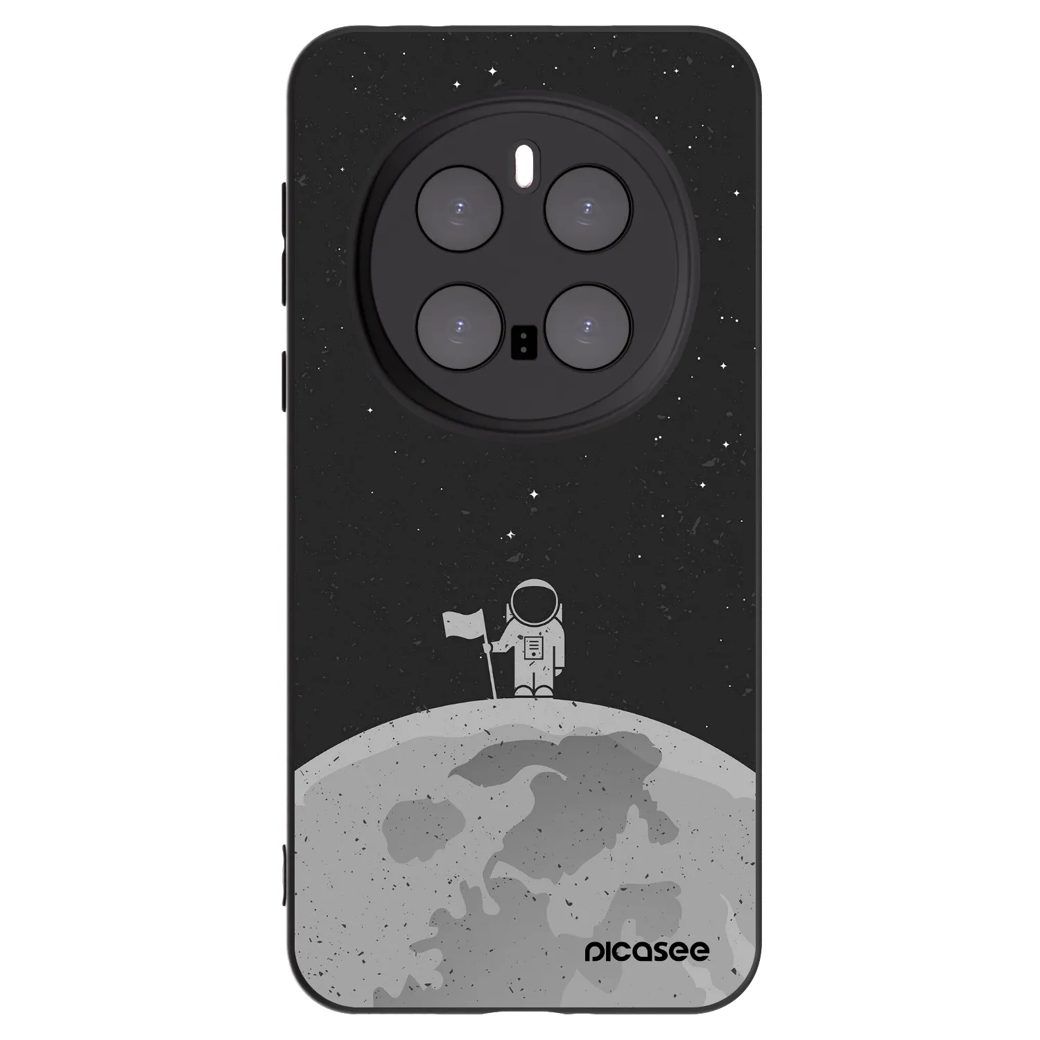 Picasee crna silikonska maskica za Honor Magic7 Pro 5G - Astronaut