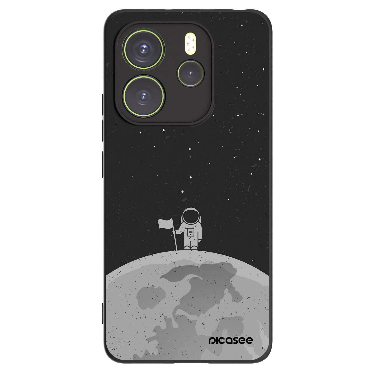 Picasee crna silikonska maskica za Xiaomi Redmi Note 14 4G - Astronaut