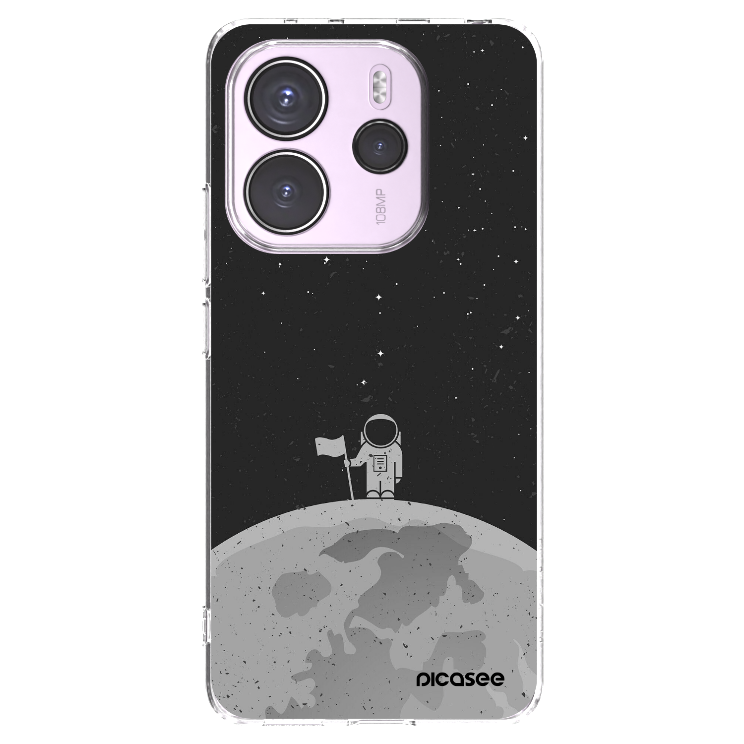 Picasee silikonska prozirna maskica za Xiaomi Redmi Note 14 4G - Astronaut