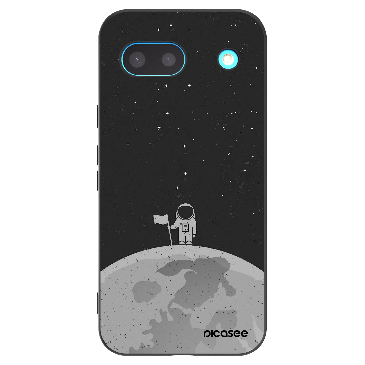 Picasee crna silikonska maskica za Google Pixel 8a - Astronaut