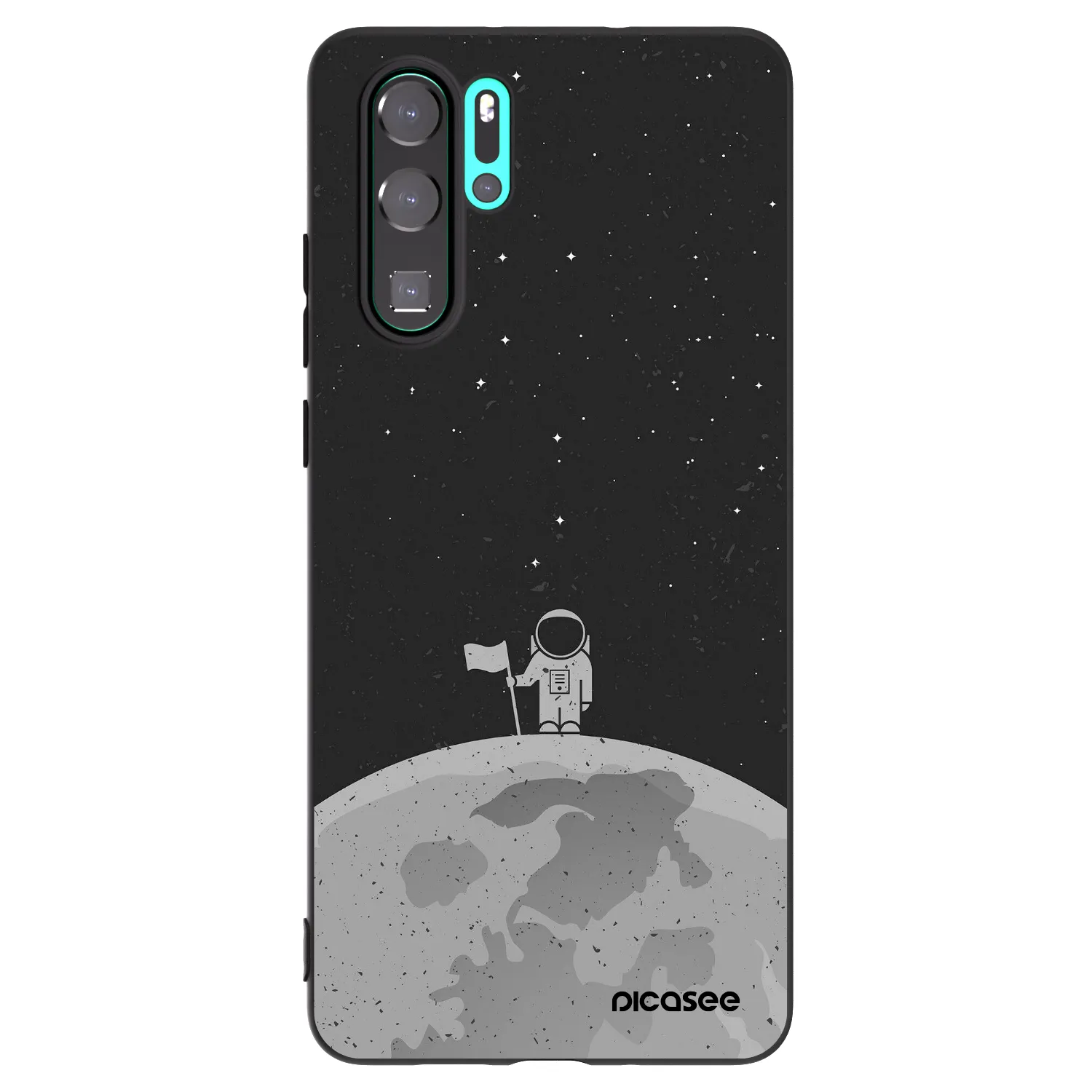 Picasee crna silikonska maskica za Huawei P30 Pro - Astronaut