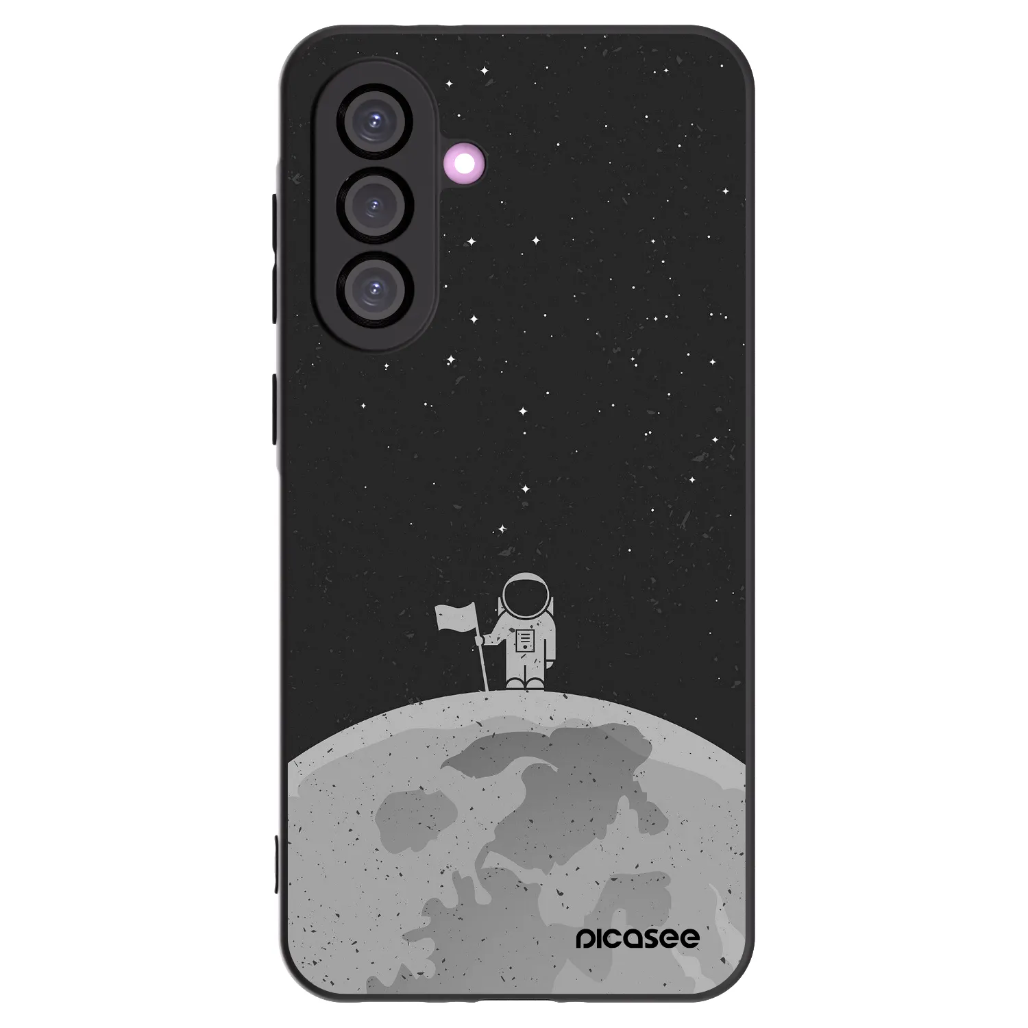 Picasee crna silikonska maskica za Samsung Galaxy A56 5G A566B - Astronaut