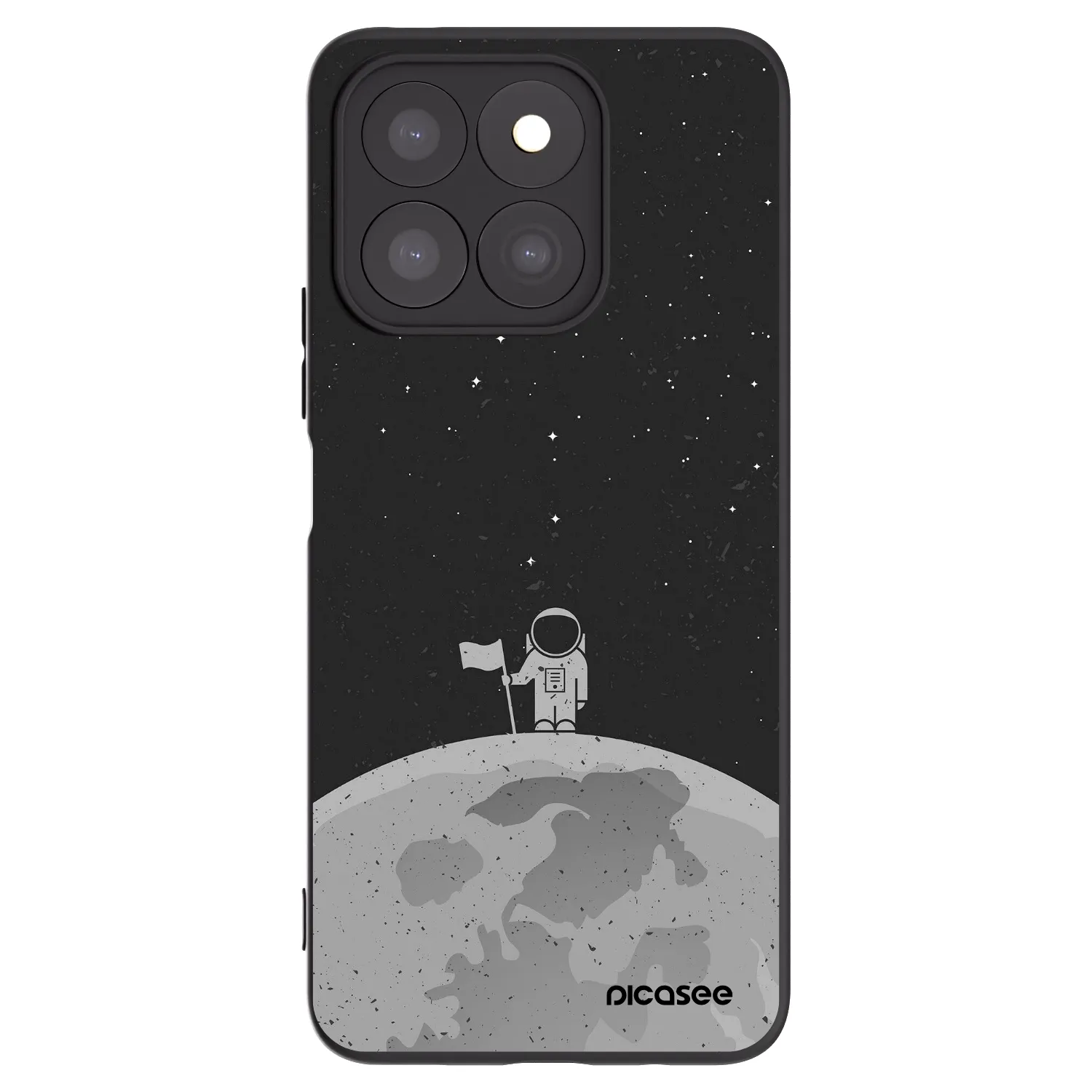Picasee crna silikonska maskica za Honor X8c - Astronaut