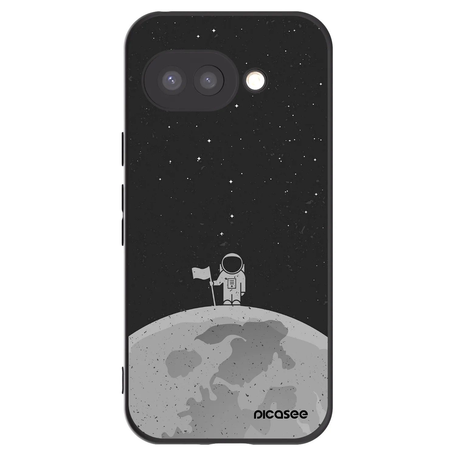 Picasee crna silikonska maskica za Google Pixel 9a - Astronaut