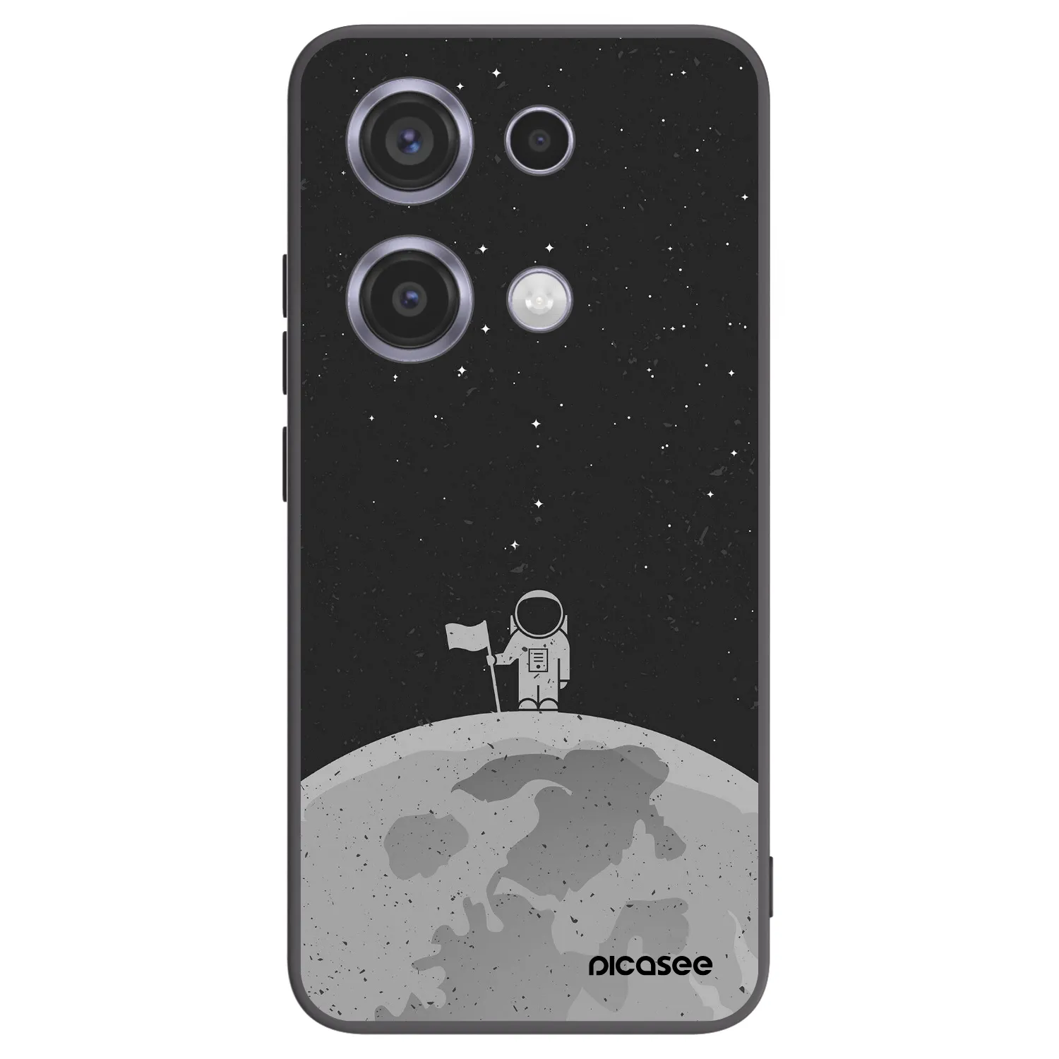 Picasee crna silikonska maskica za Xiaomi Redmi Note 14S - Astronaut