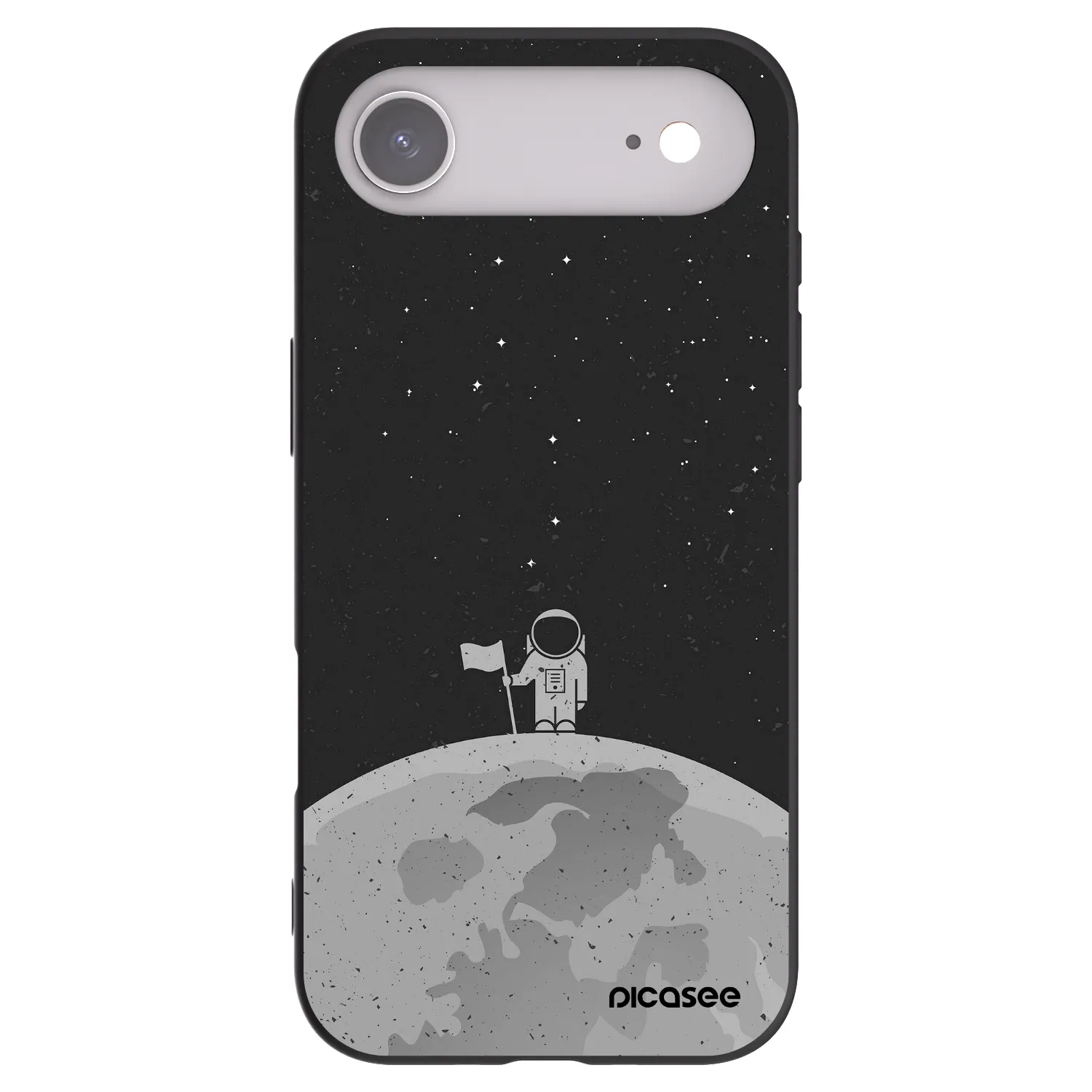 Picasee crna silikonska maskica za Apple iPhone Air - Astronaut