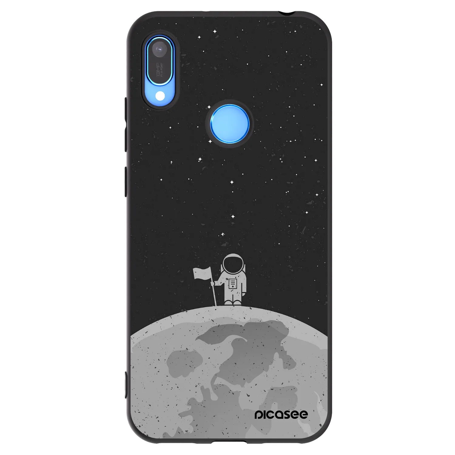 Picasee crna silikonska maskica za Huawei Y6 2019 - Astronaut