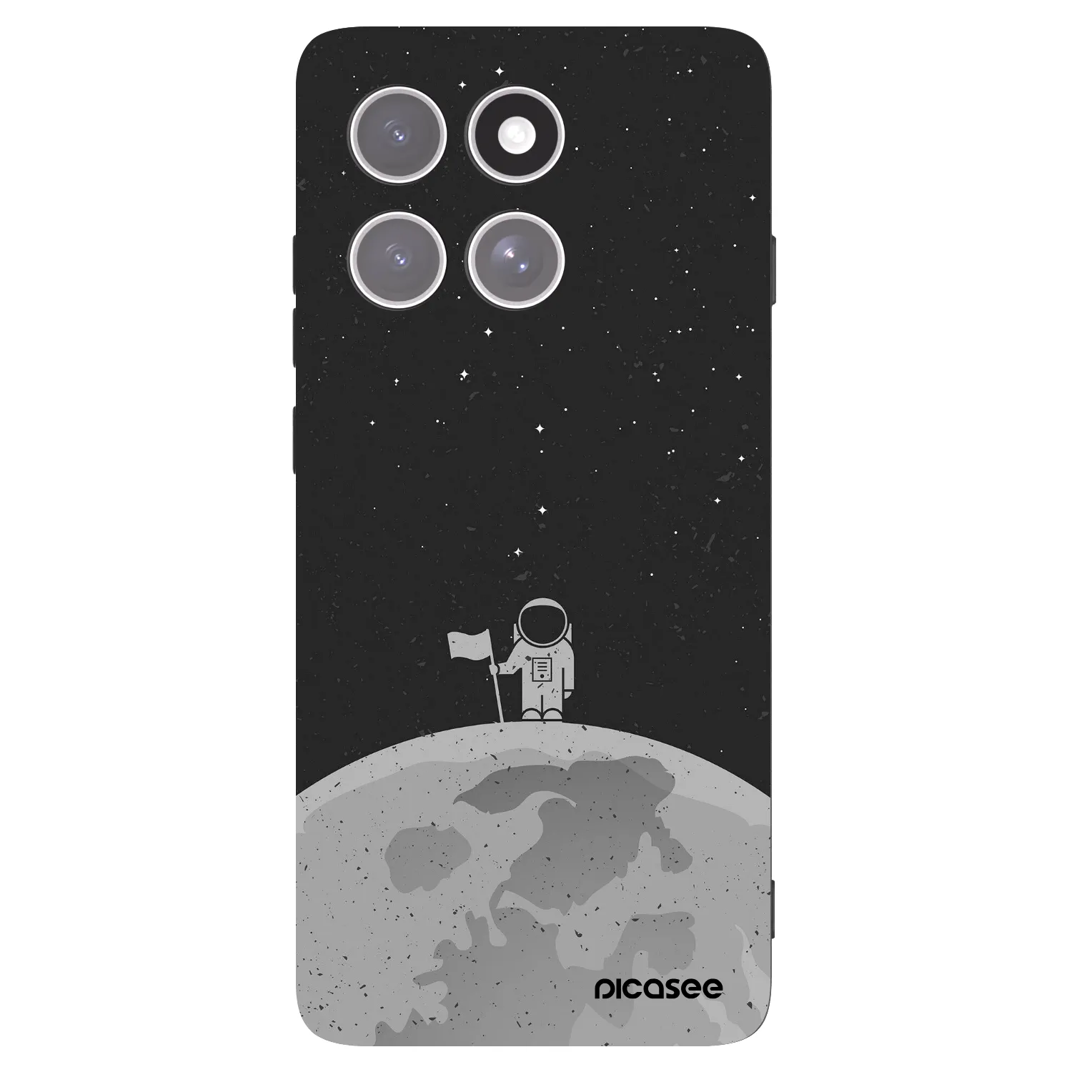 Picasee crna silikonska maskica za Motorola Edge 60 Pro - Astronaut