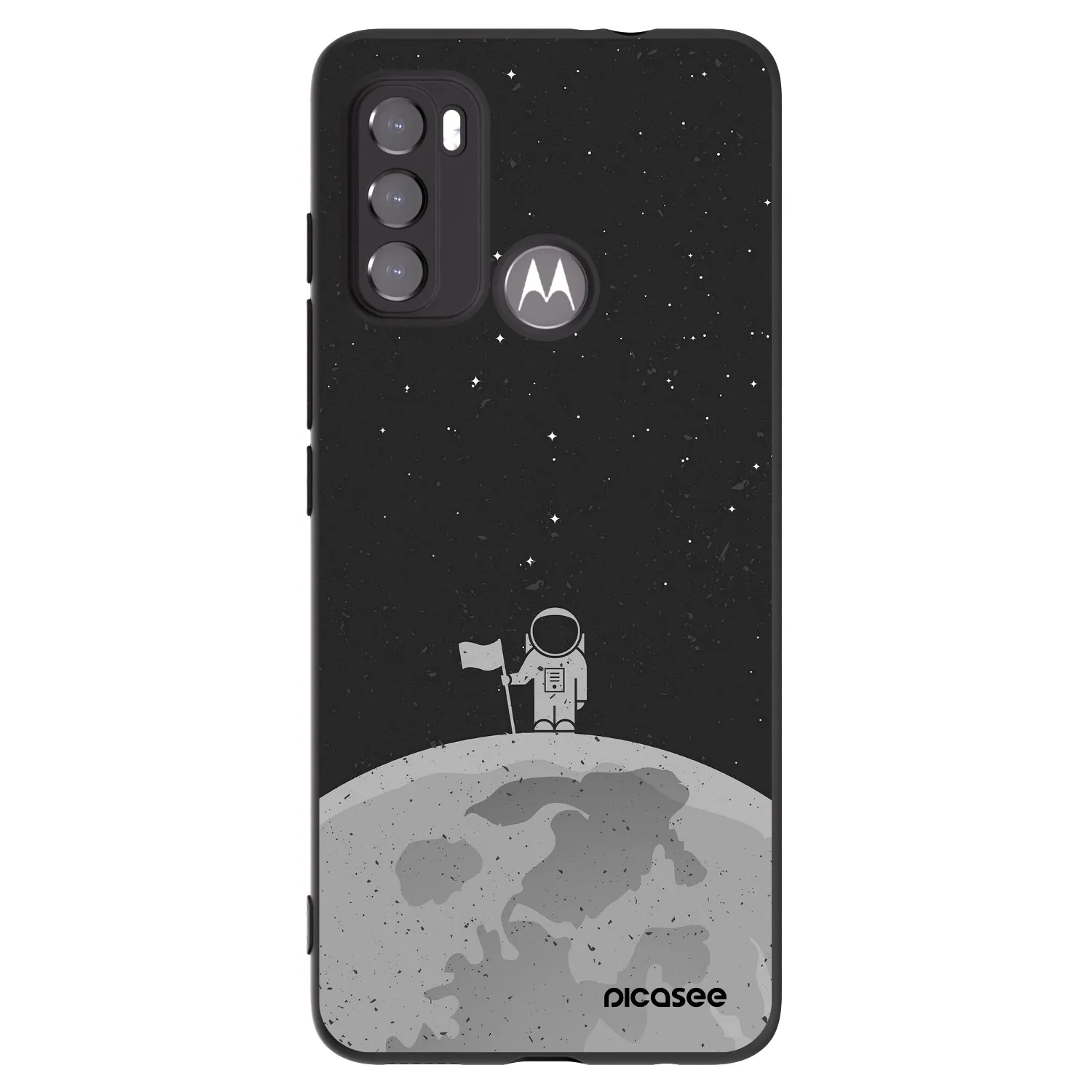 Picasee crna silikonska maskica za Motorola Edge 60 5G - Astronaut
