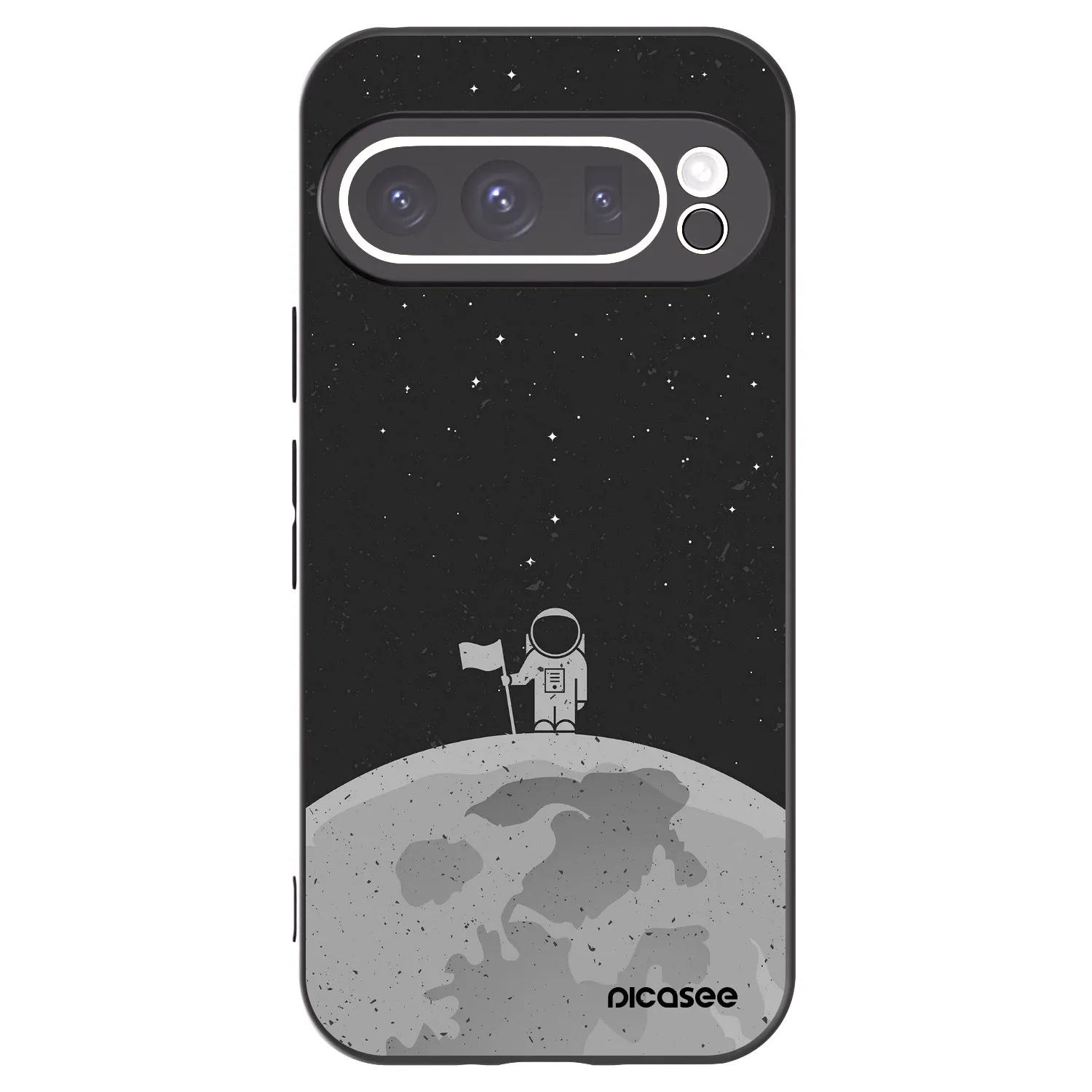 Picasee crna silikonska maskica za Google Pixel 9 Pro XL - Astronaut