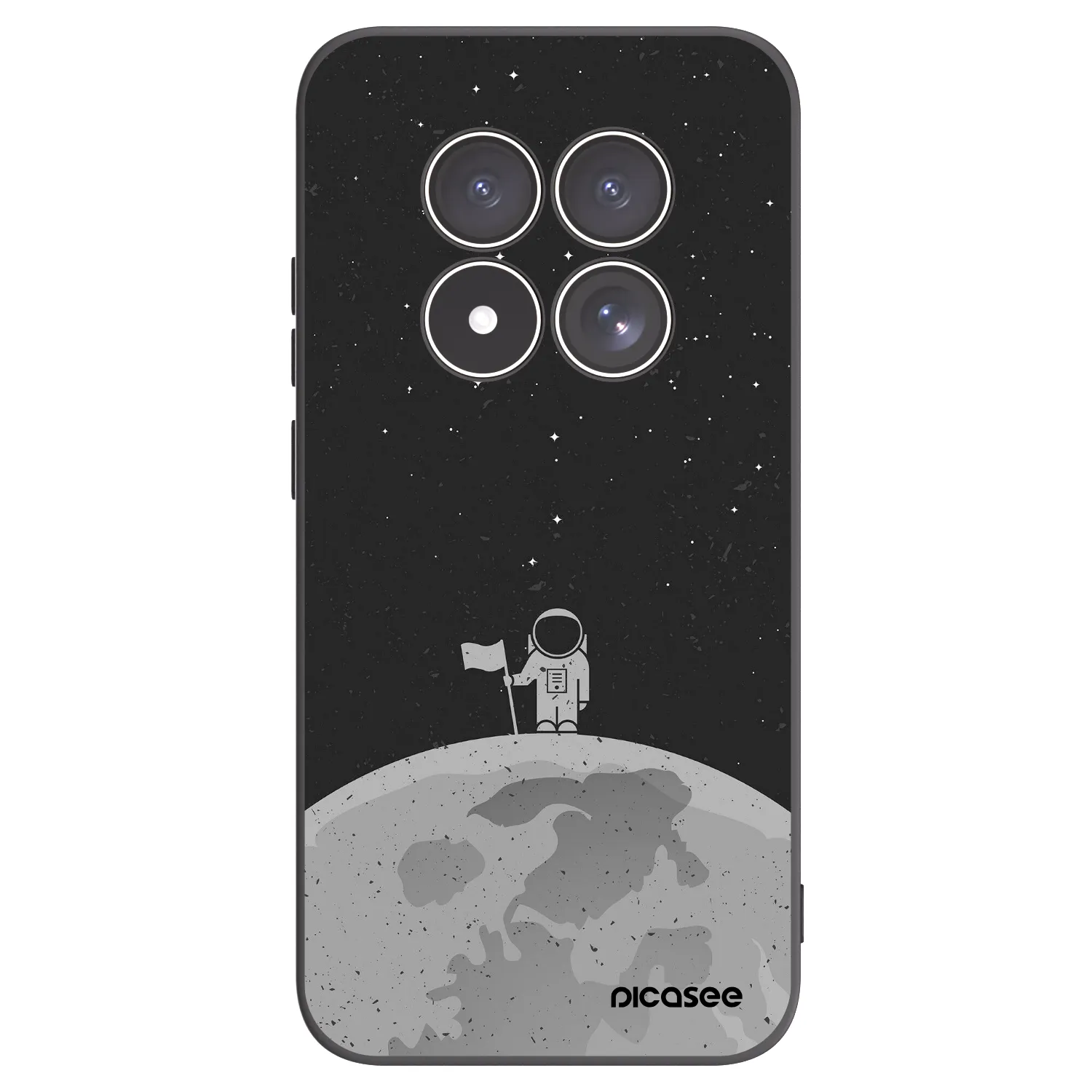 Picasee crna silikonska maskica za Xiaomi Redmi Note 15 Pro 4G - Astronaut