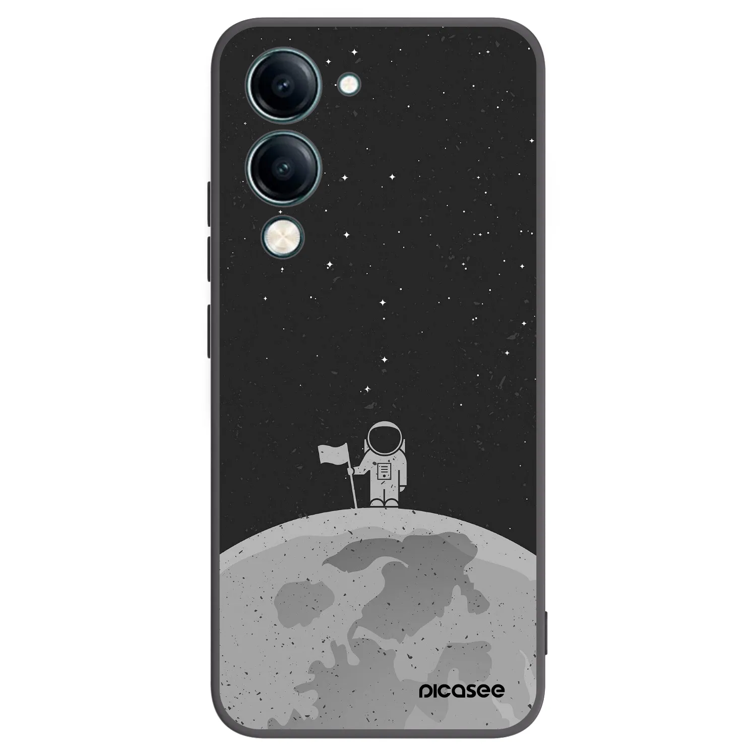 Picasee crna silikonska maskica za Vivo Y29s 5G - Astronaut