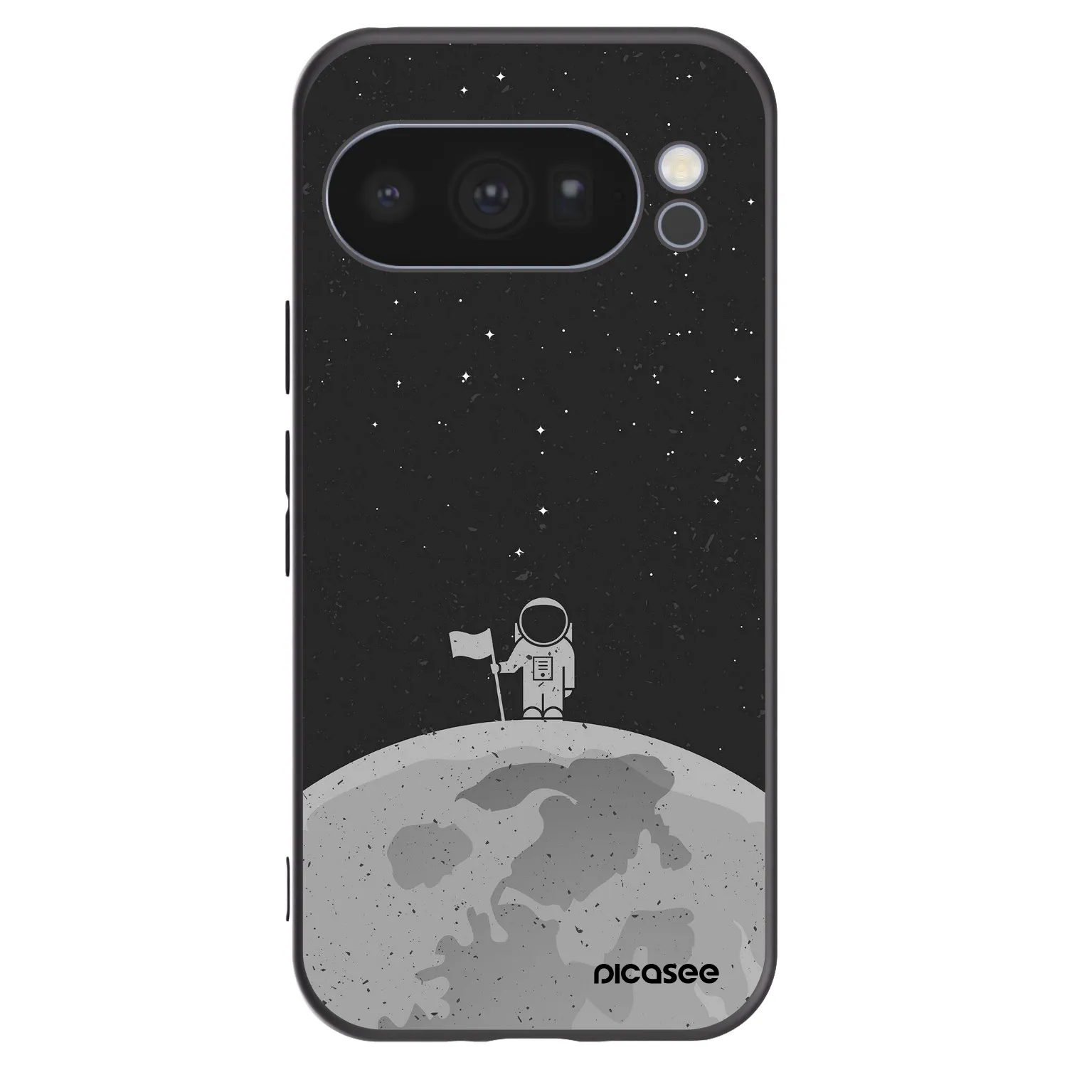 Picasee crna silikonska maskica za Google Pixel 10 Pro - Astronaut