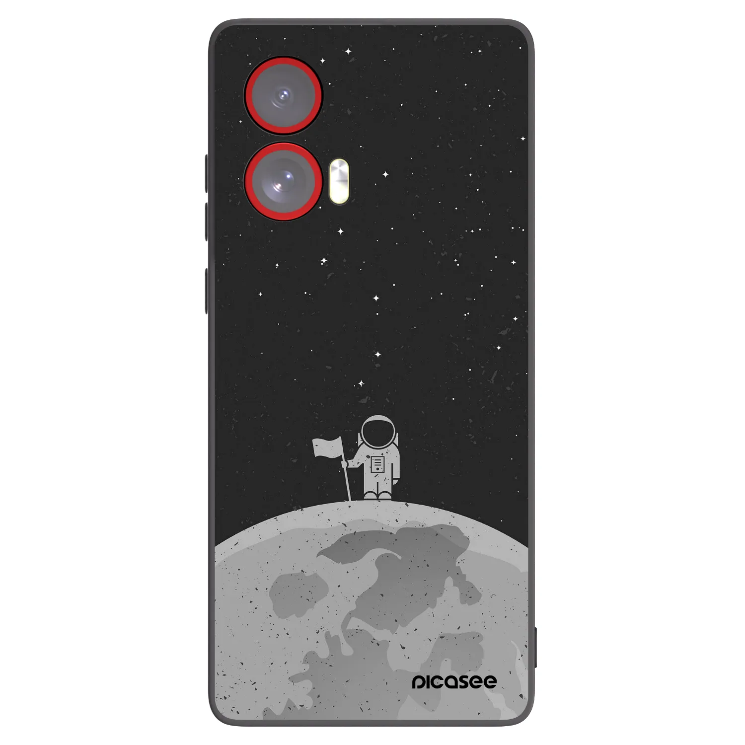 Picasee crna silikonska maskica za Motorola Edge 50 Fusion - Astronaut