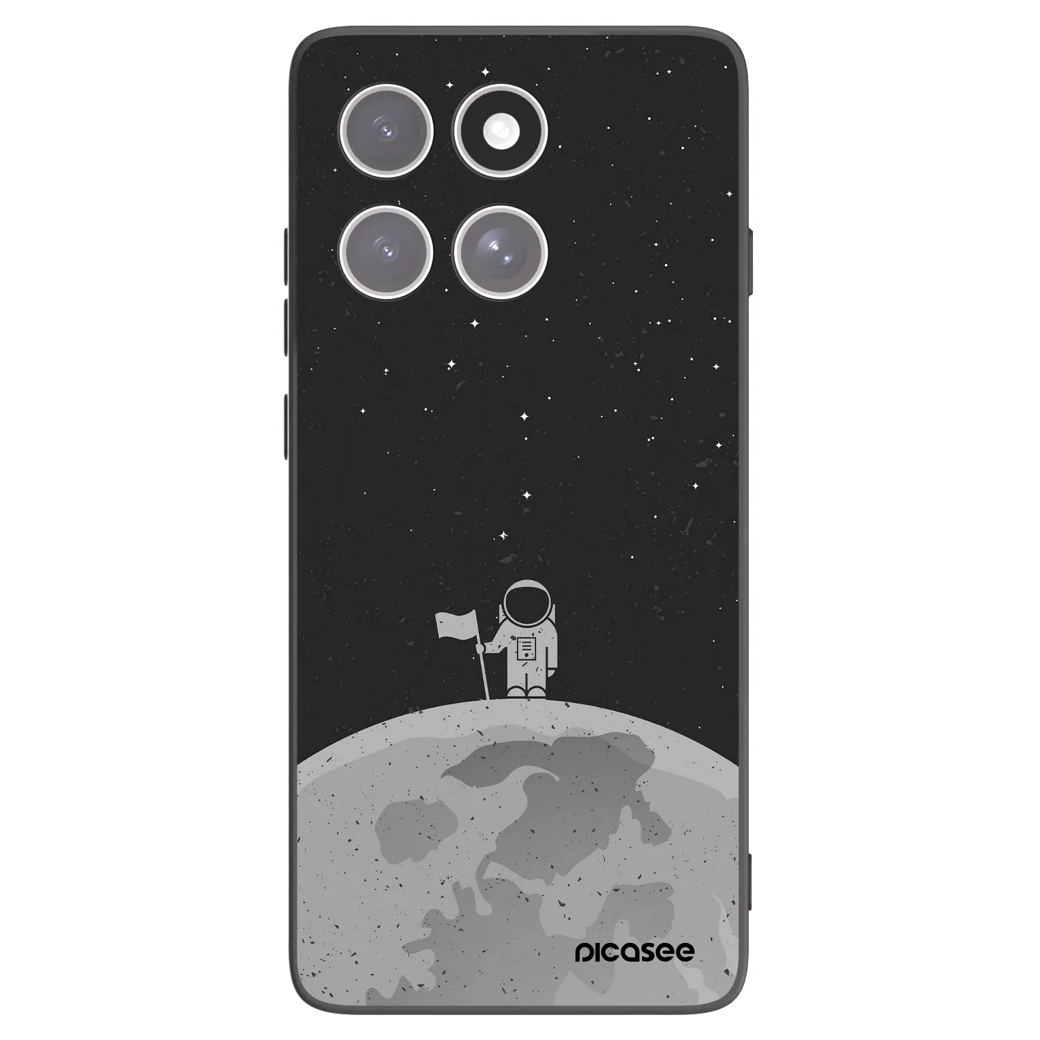 Picasee crna silikonska maskica za Motorola Edge 60 Fusion - Astronaut