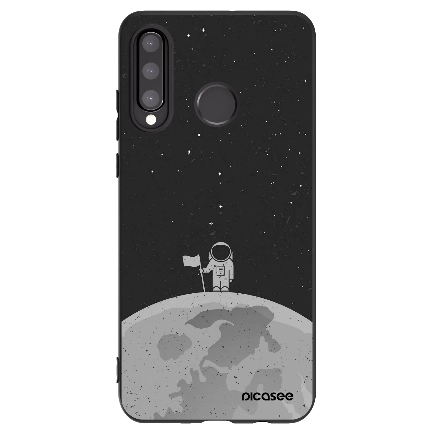 Picasee crna silikonska maskica za Huawei P30 Lite - Astronaut