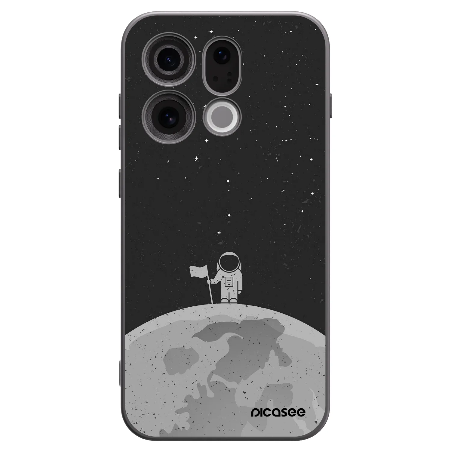 Picasee crna silikonska maskica za OPPO Find X9 - Astronaut