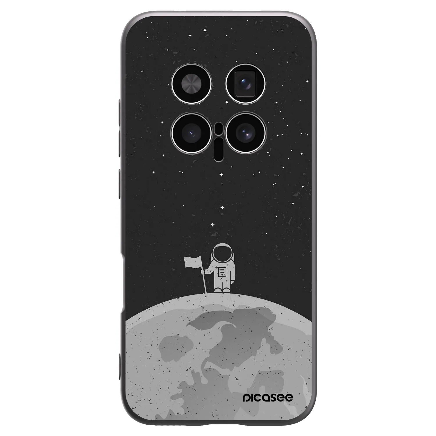Picasee crna silikonska maskica za Honor Magic8 Pro 5G - Astronaut