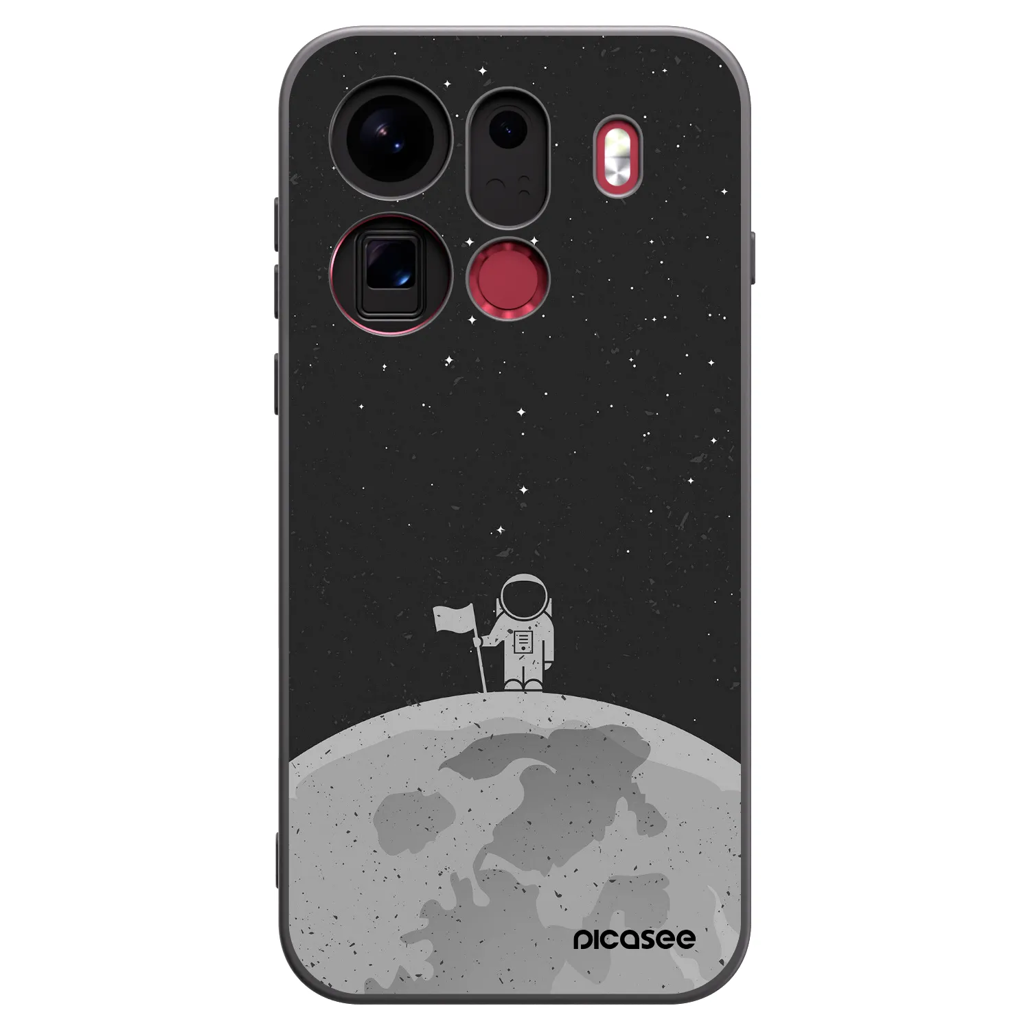 Picasee crna silikonska maskica za OPPO Find X9 Pro - Astronaut