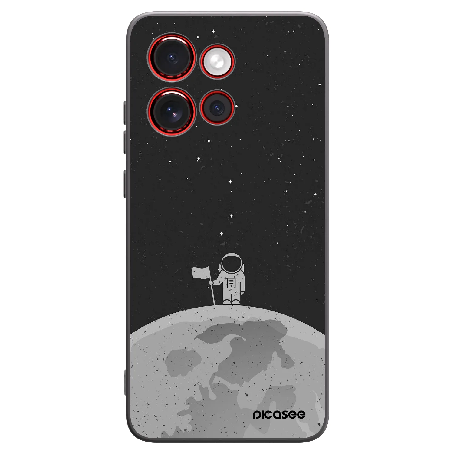 Picasee crna silikonska maskica za Motorola Edge 60 Neo 5G - Astronaut
