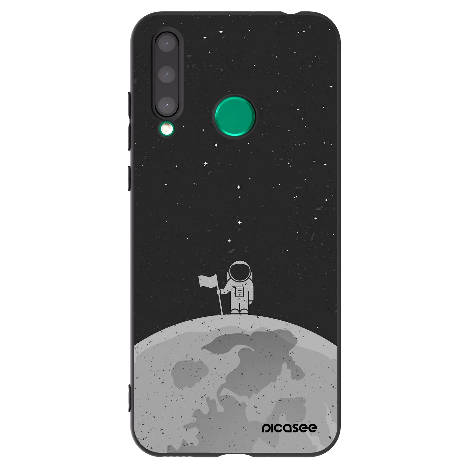 Picasee crna silikonska maskica za Honor 20 Lite - Astronaut