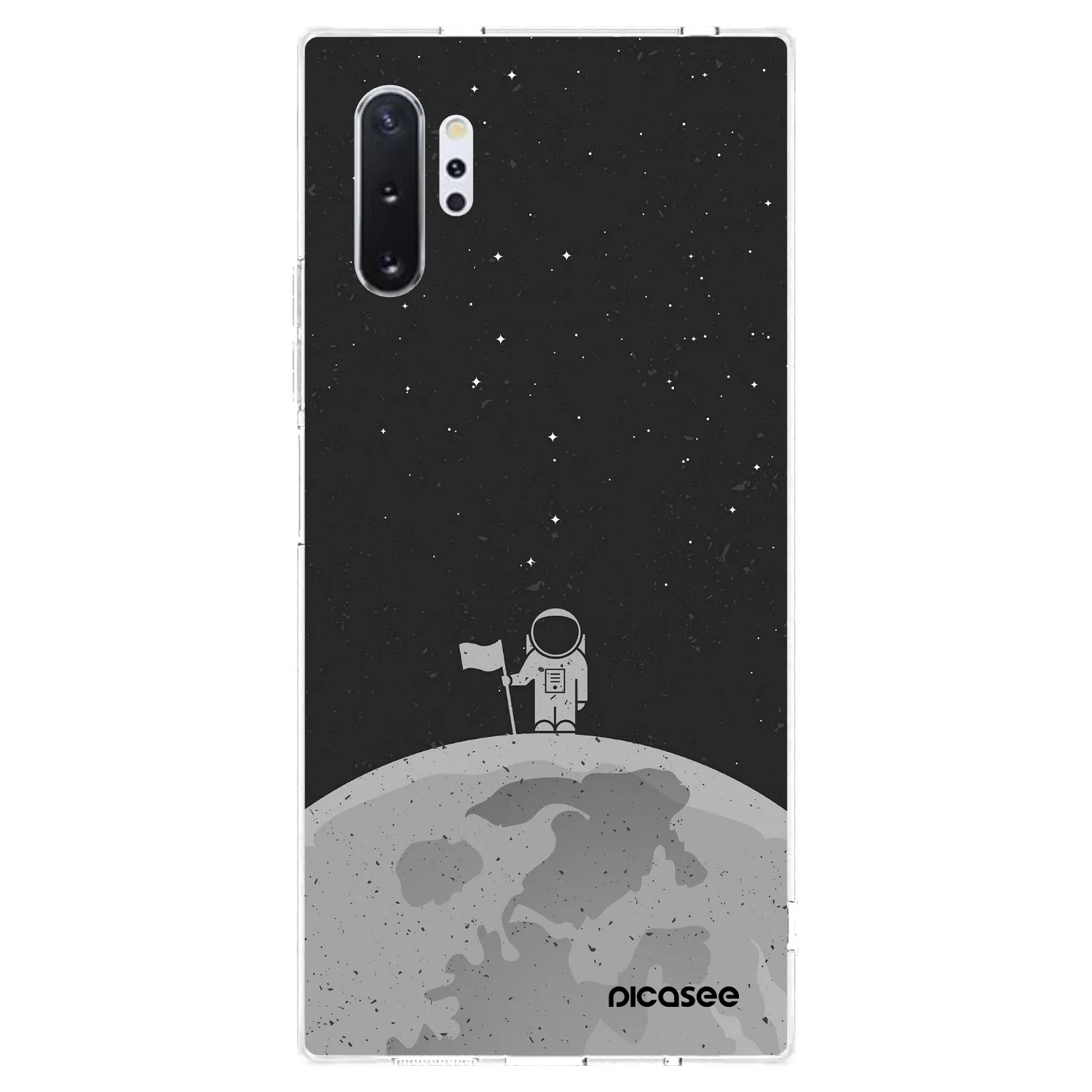 Picasee silikonska prozirna maskica za Samsung Galaxy Note 10+ N975F - Astronaut