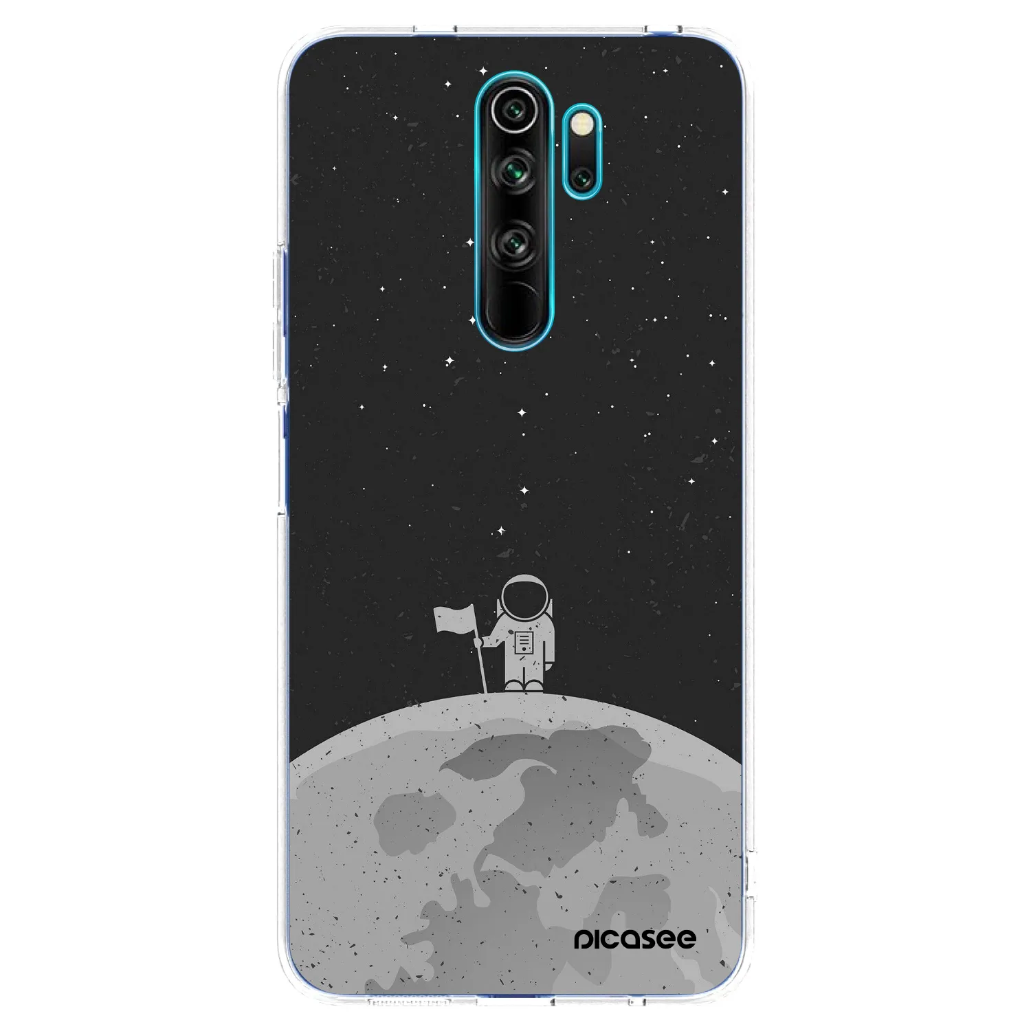 Picasee silikonska prozirna maskica za Xiaomi Redmi Note 8 Pro - Astronaut
