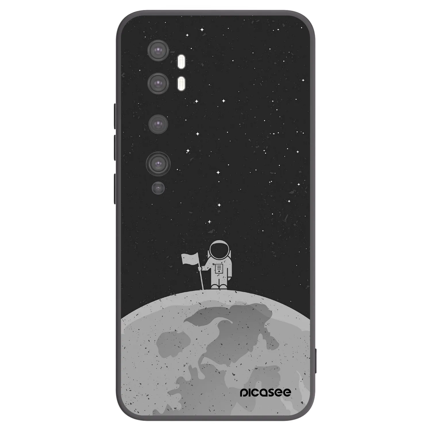 Picasee crna silikonska maskica za Xiaomi Mi Note 10 (Pro) - Astronaut