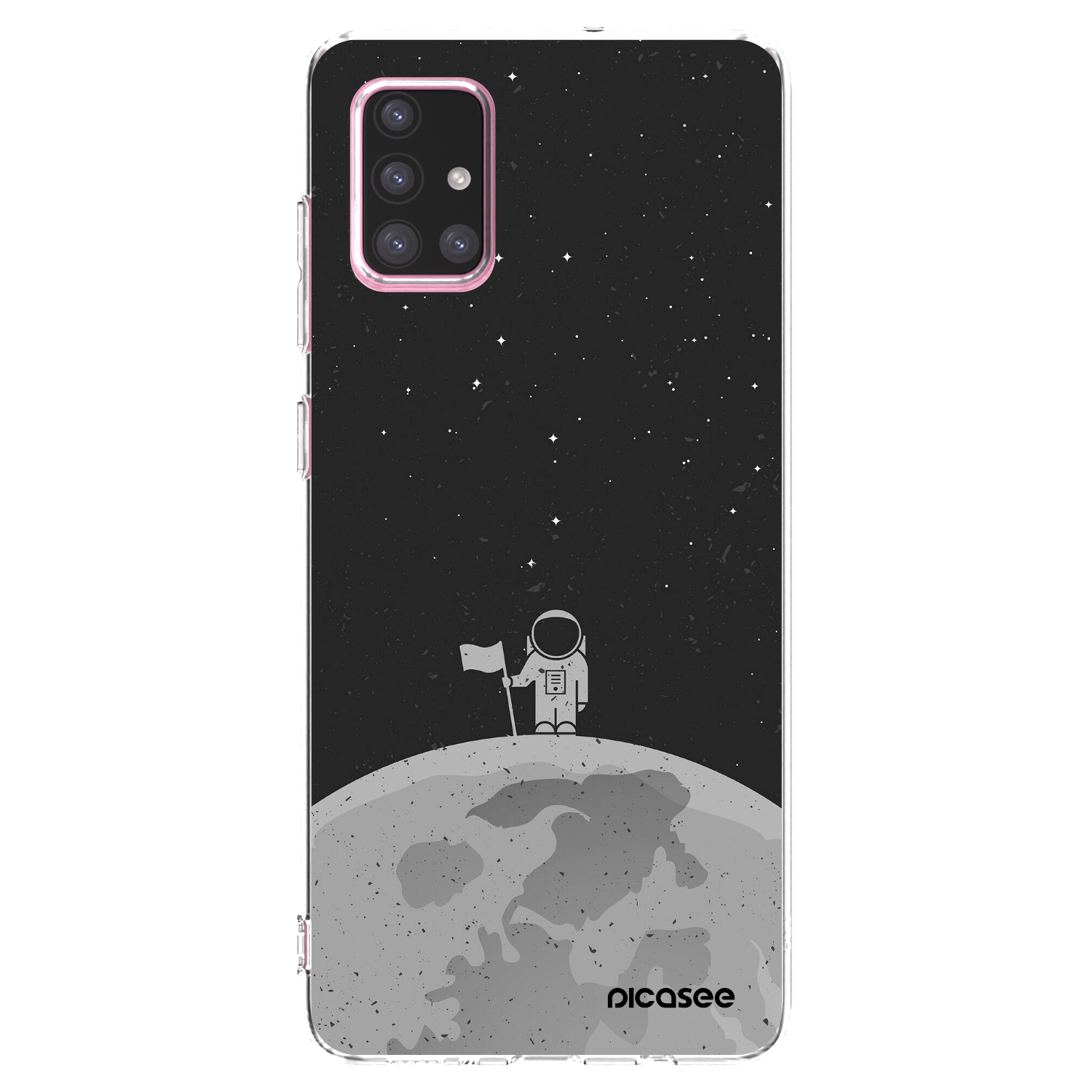 Picasee silikonska prozirna maskica za Samsung Galaxy A71 A715F - Astronaut