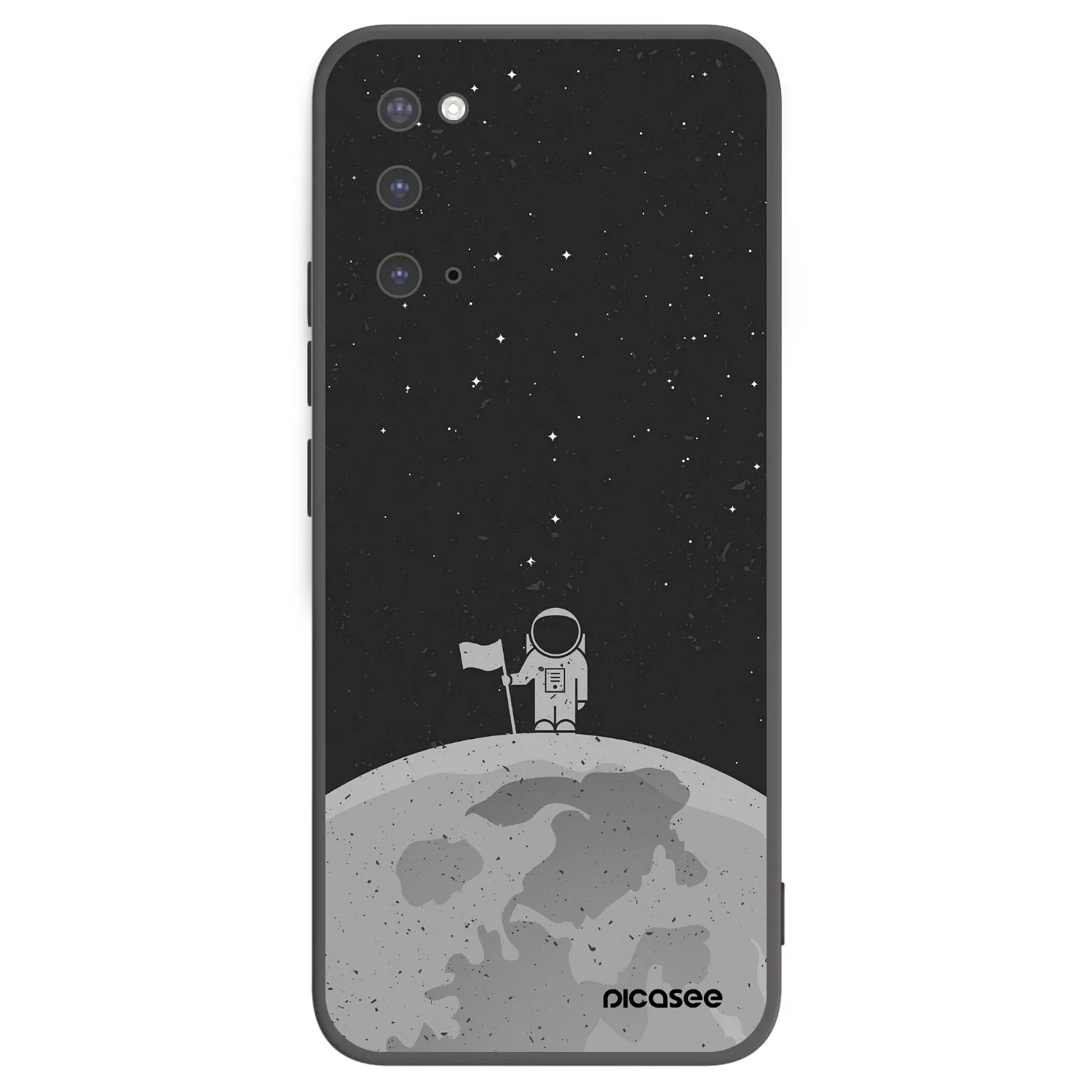 Picasee crna silikonska maskica za Samsung Galaxy S20 G980F - Astronaut