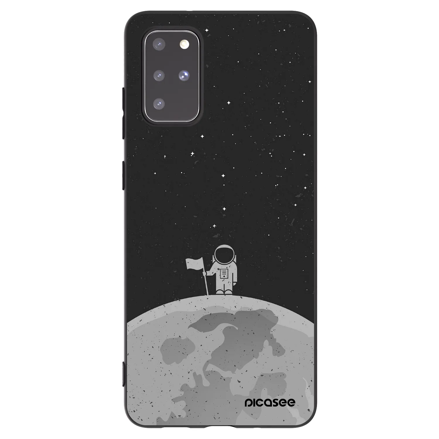 Picasee crna silikonska maskica za Samsung Galaxy S20+ G985F - Astronaut