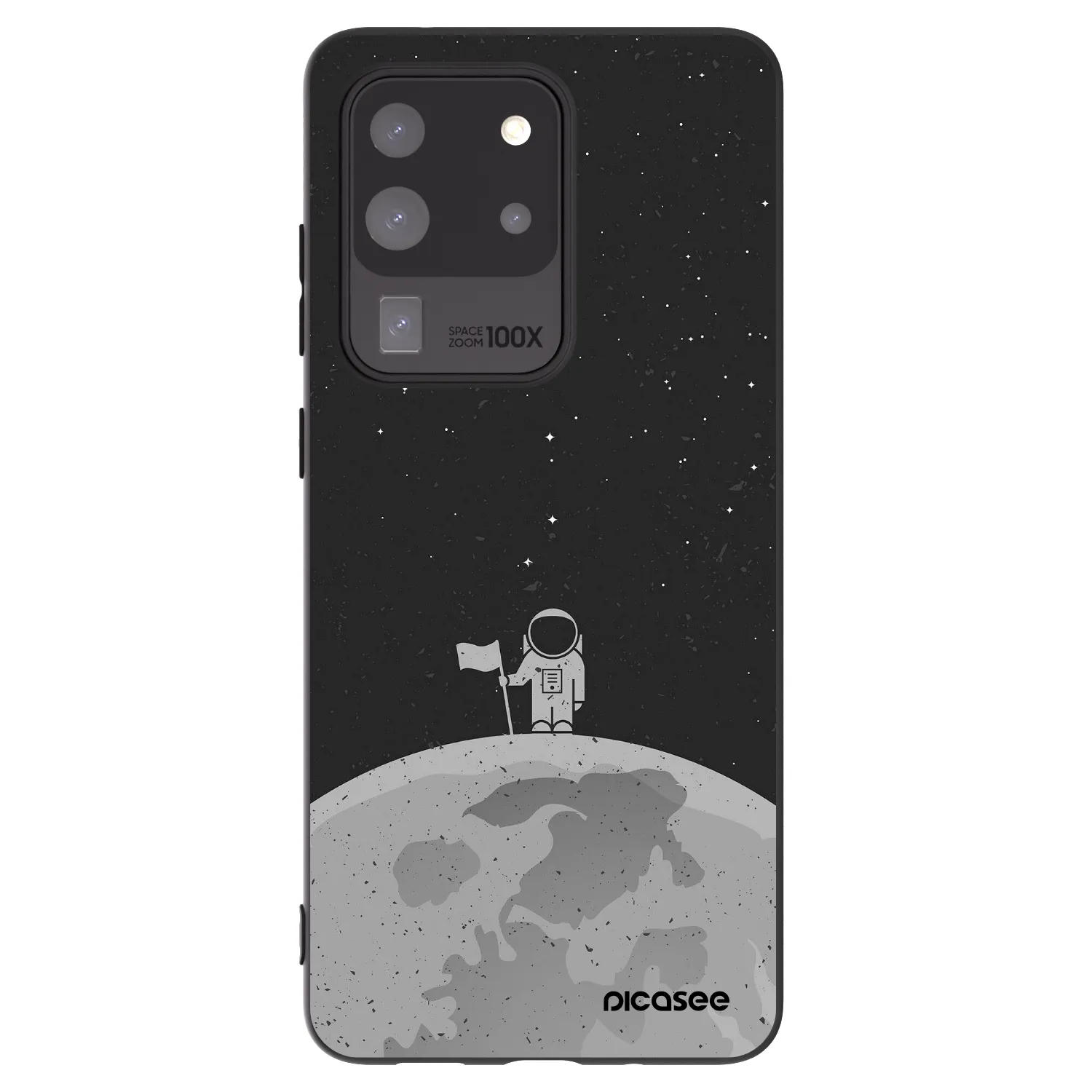 Picasee crna silikonska maskica za Samsung Galaxy S20 Ultra 5G G988F - Astronaut