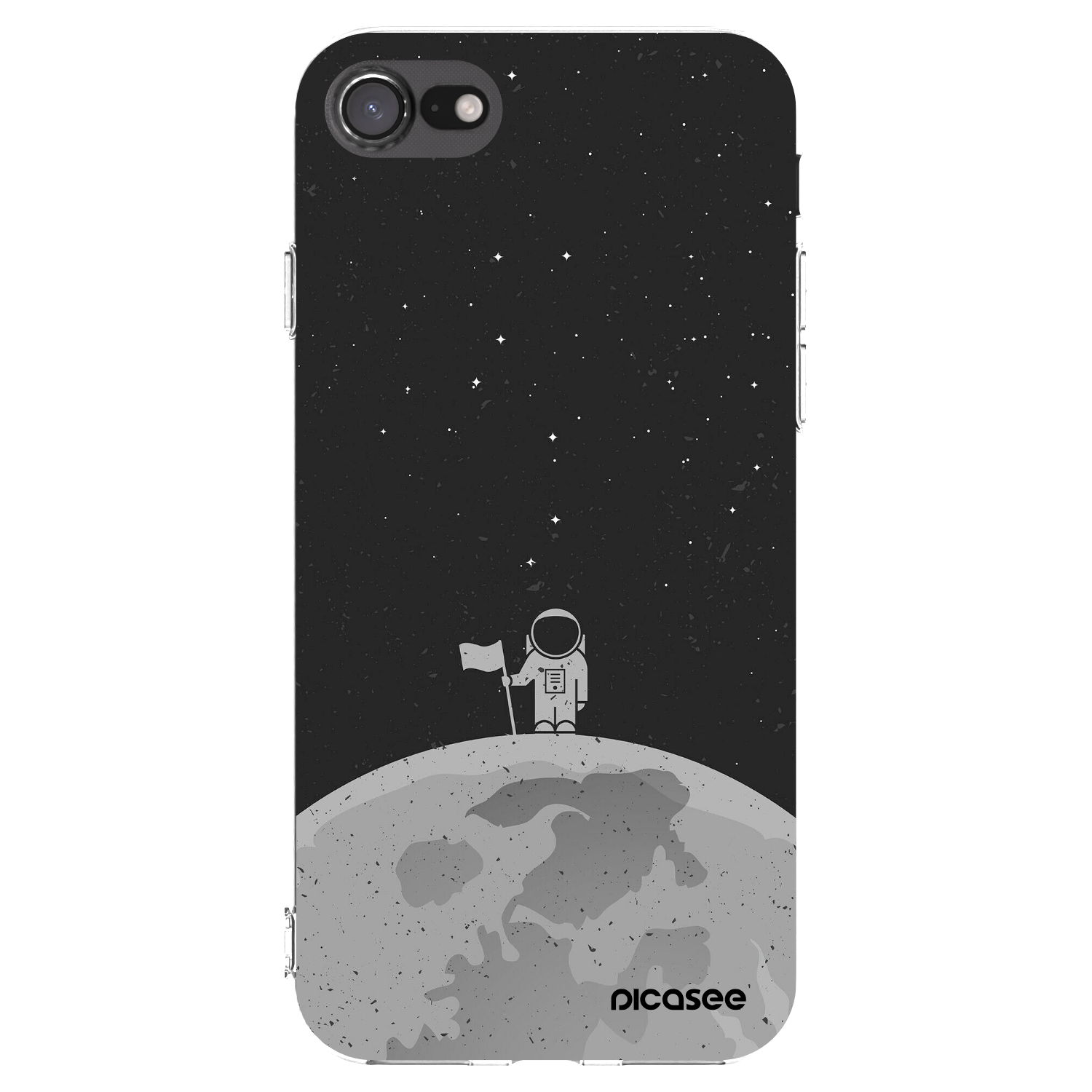 Picasee silikonska prozirna maskica za Apple iPhone SE 2020 - Astronaut