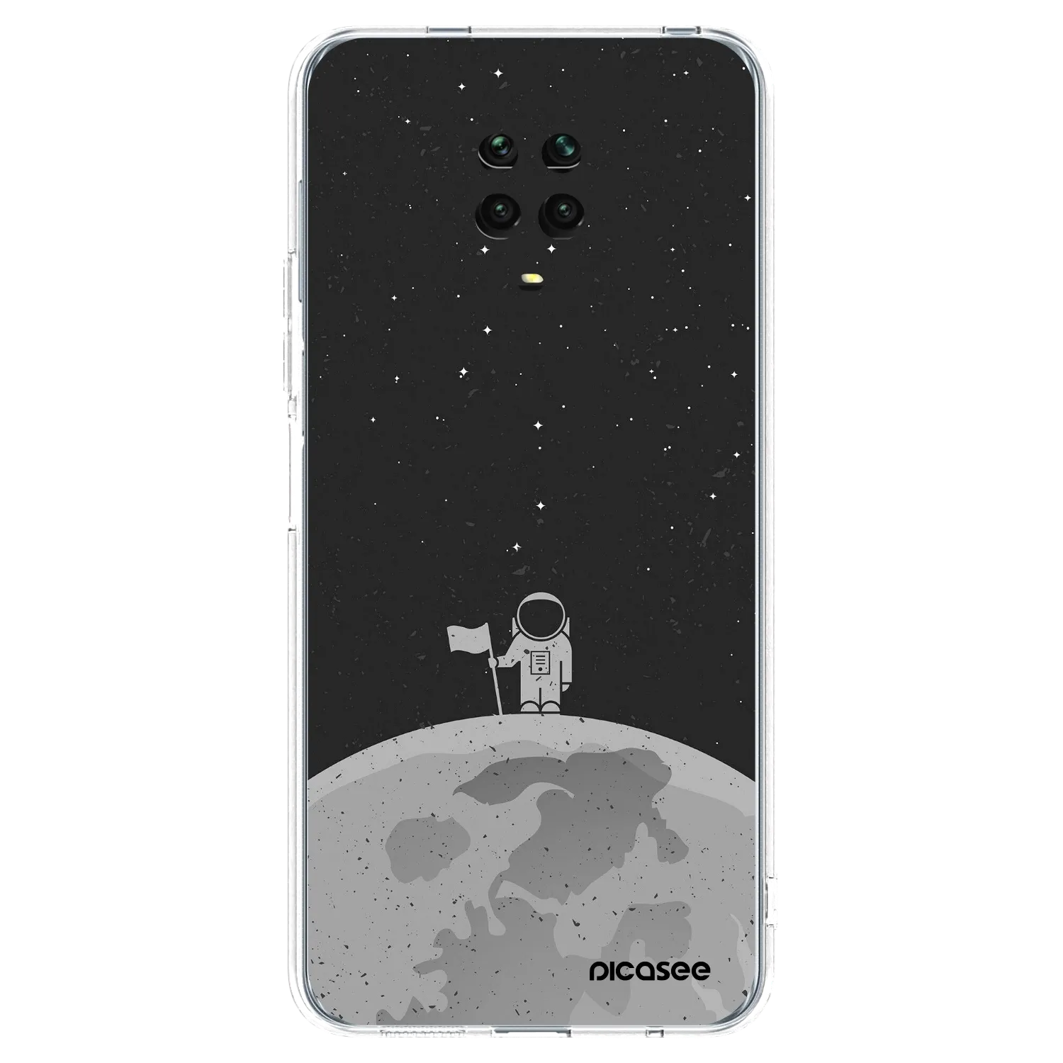 Picasee silikonska prozirna maskica za Xiaomi Redmi Note 9S - Astronaut