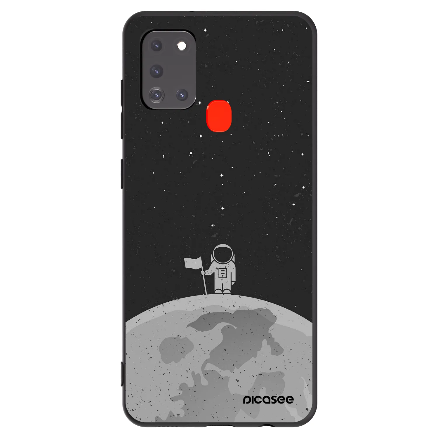 Picasee crna silikonska maskica za Samsung Galaxy A21s - Astronaut